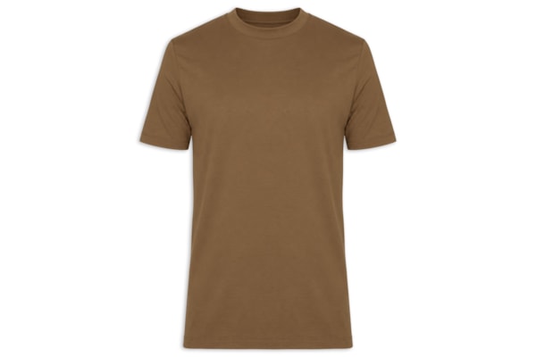 Camiseta Masculina Malha Office - Bege