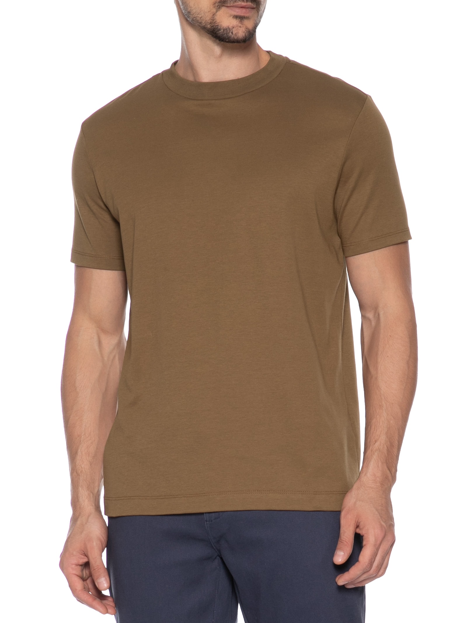 Camiseta Masculina Malha Office Bege Oficina Reserva