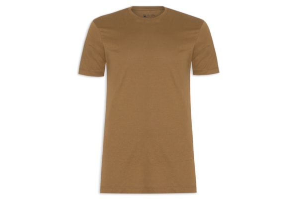 Camiseta Masculina Malha Pima - Marrom