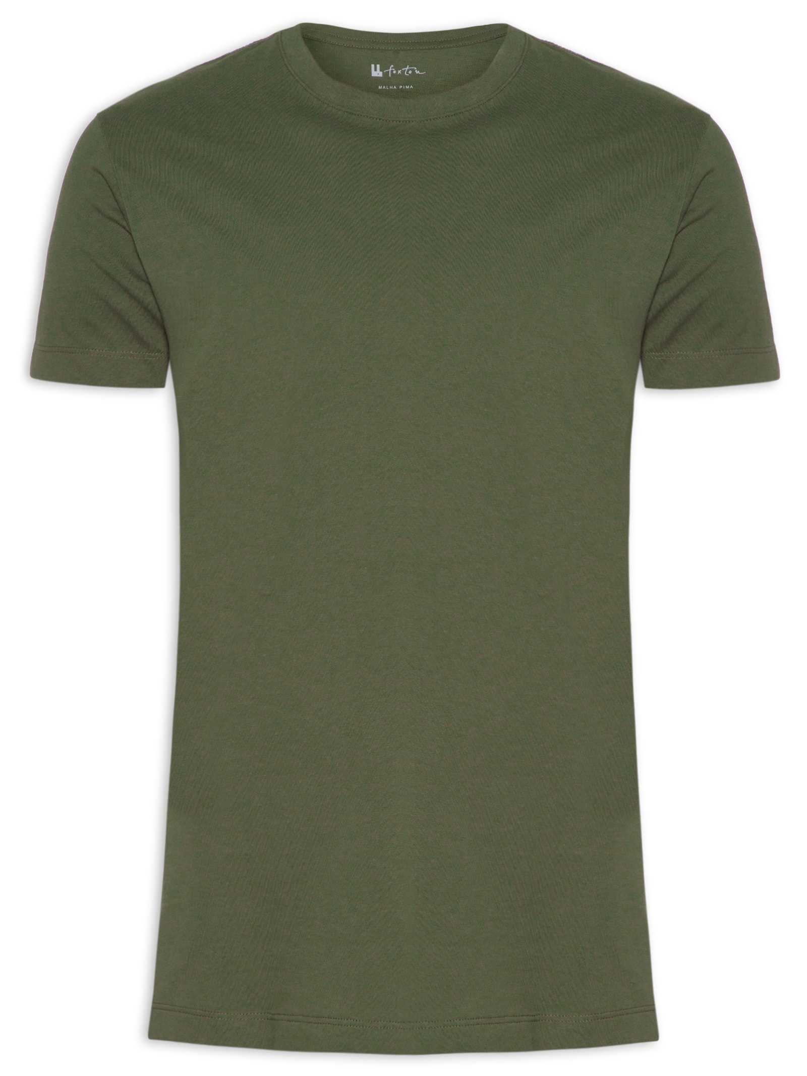 Camiseta Masculina Malha Pima Verde Foxton