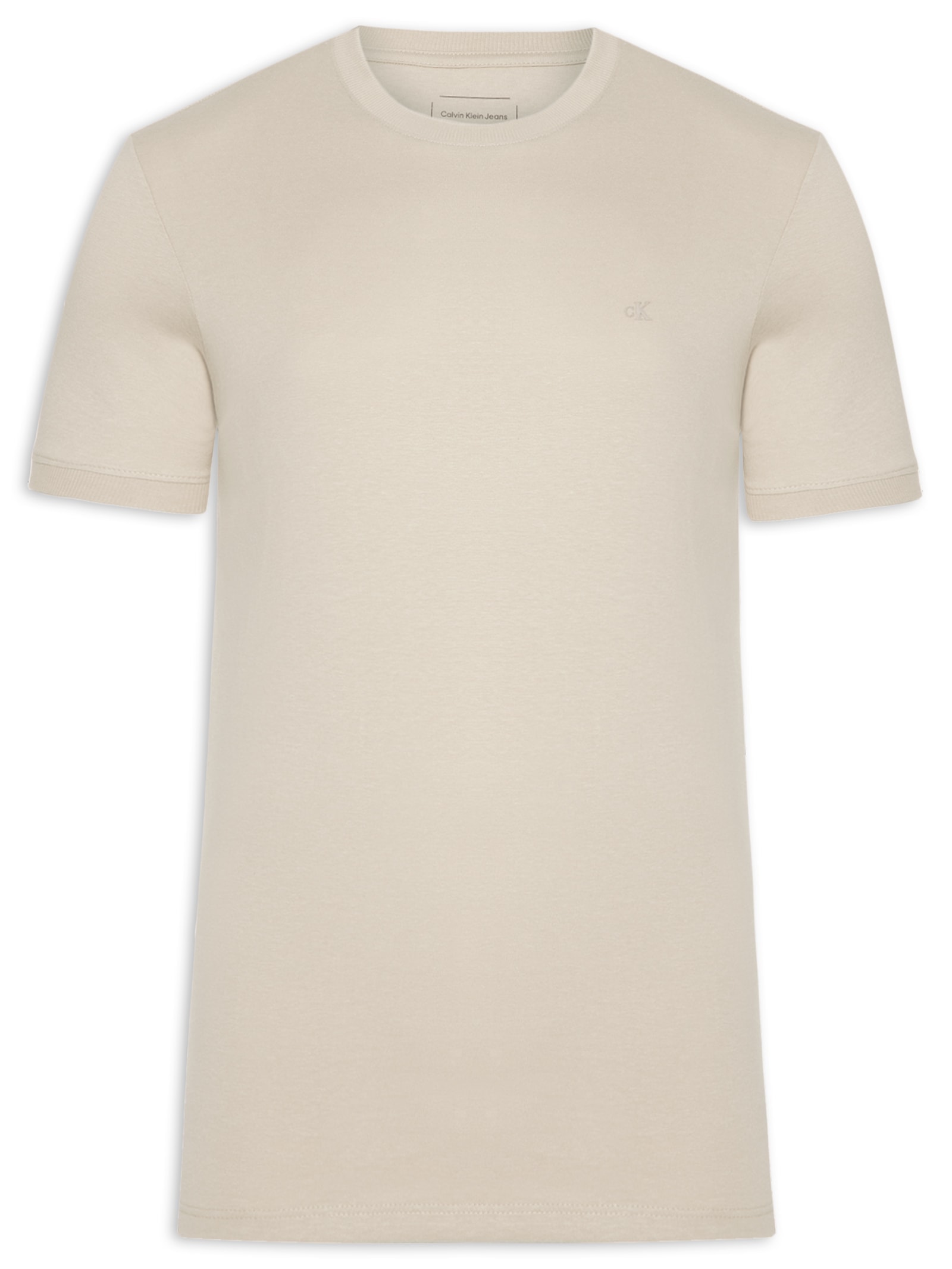 Camiseta Masculina Malhão Com Punhos Bege Calvin Klein Jeans