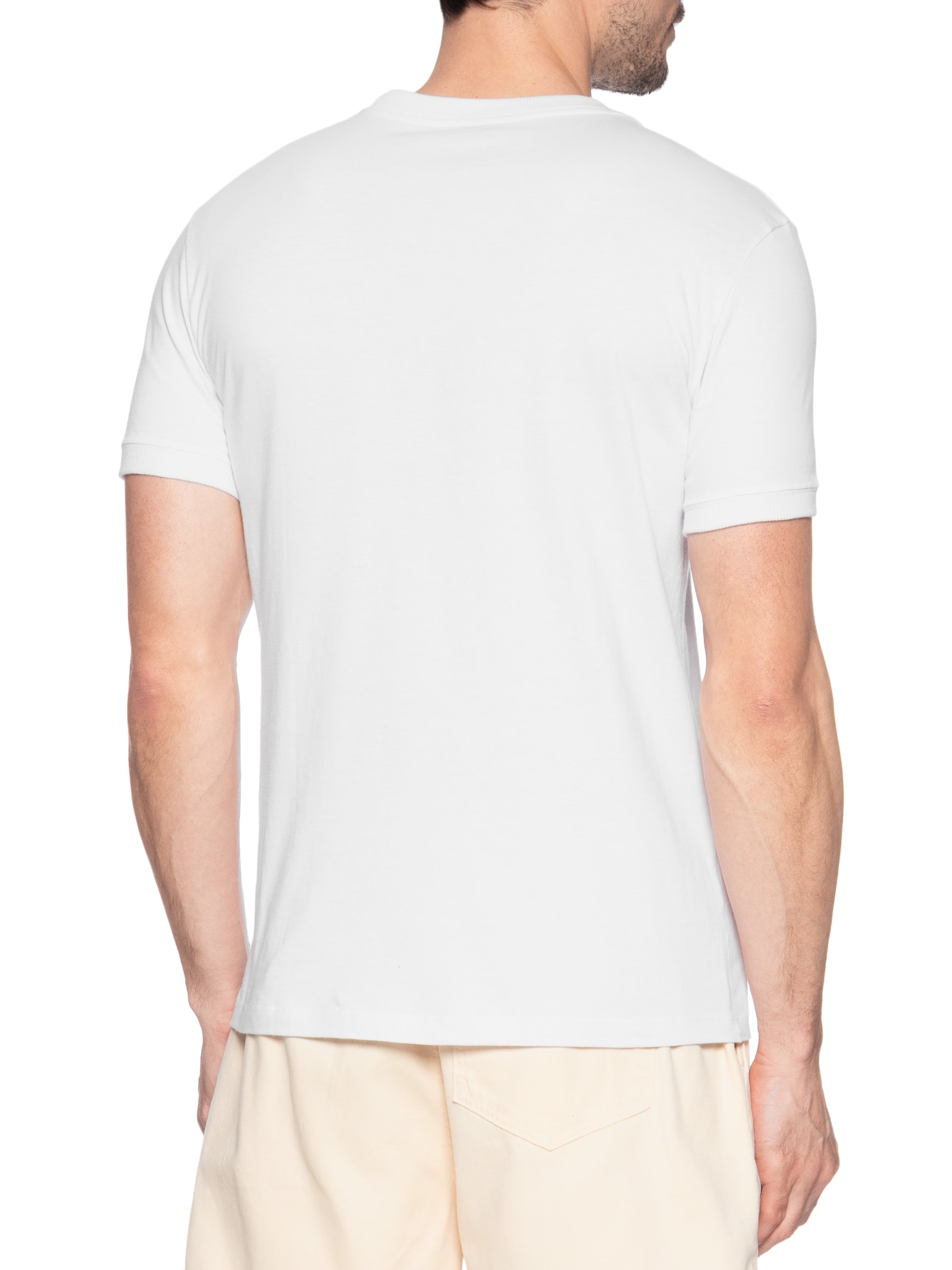 Camiseta Masculina Malhão Com Punhos Branco Calvin Klein Jeans