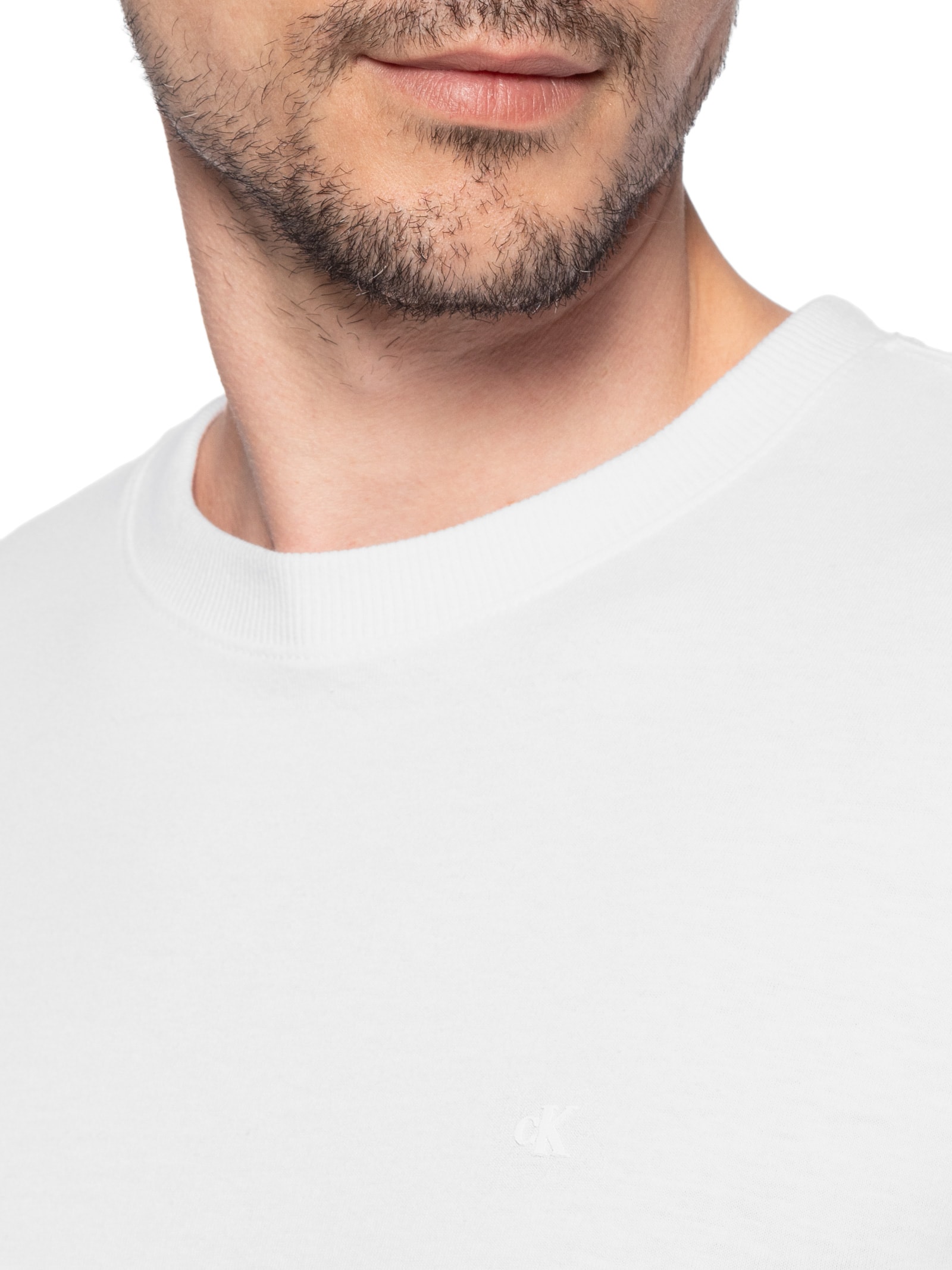 Camiseta Masculina Malhão Com Punhos Branco Calvin Klein Jeans