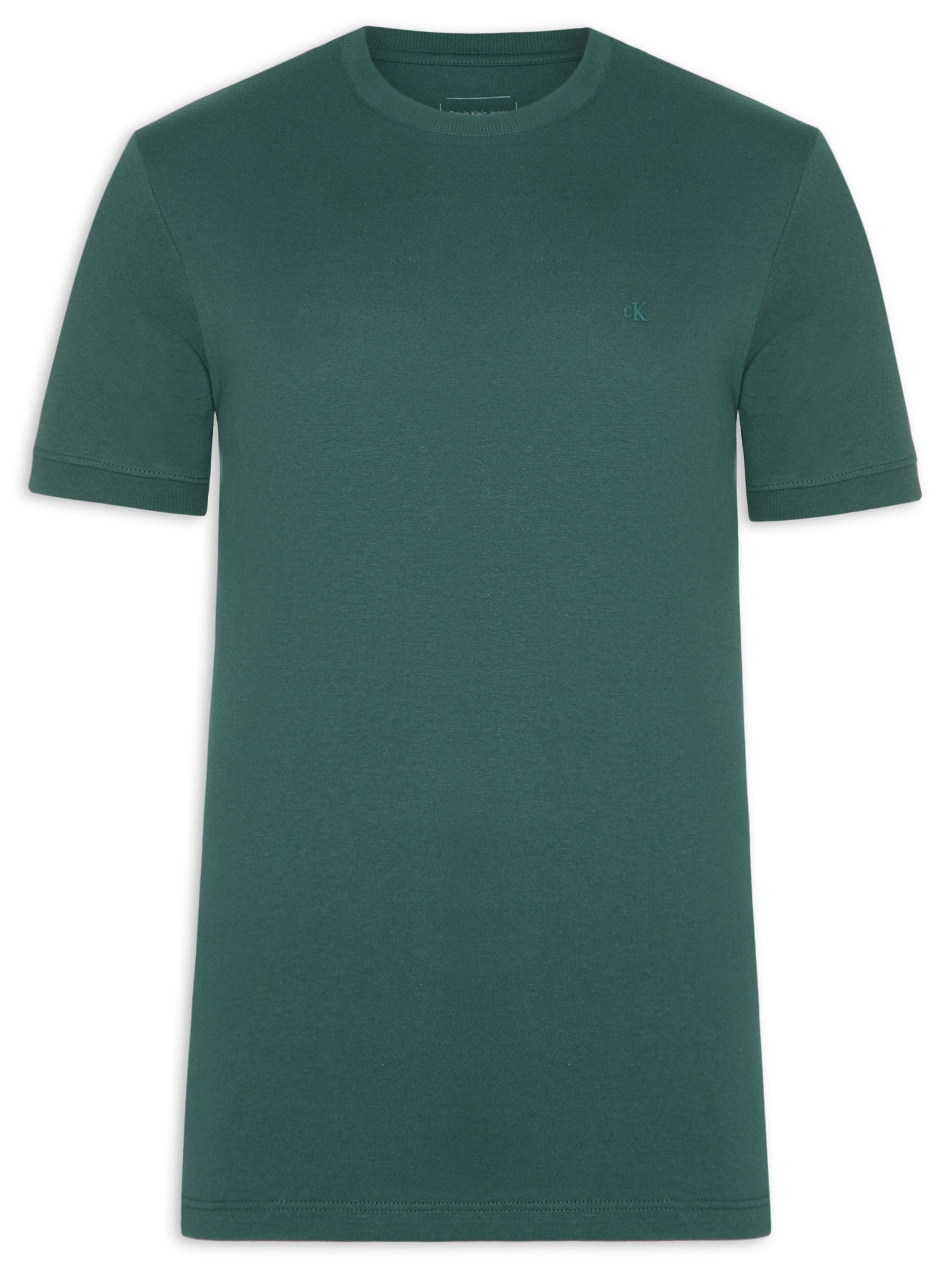 Camiseta Masculina Malhão Com Punhos Verde Calvin Klein Jeans