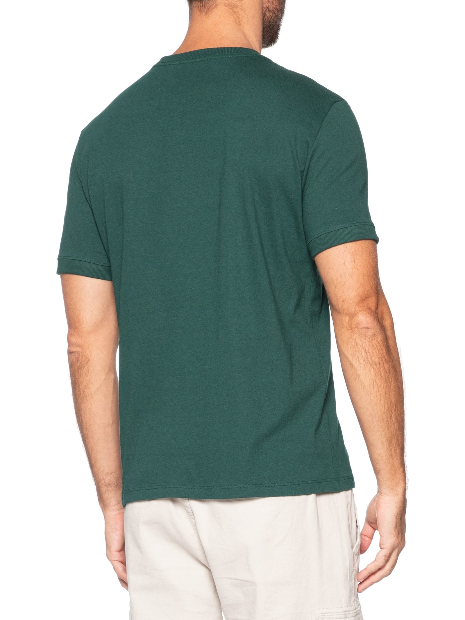 Camiseta Masculina Malhão Com Punhos Verde Calvin Klein Jeans