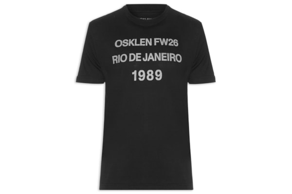 Camiseta Masculina Manga Curta 1989 FW26 Rj - Preto