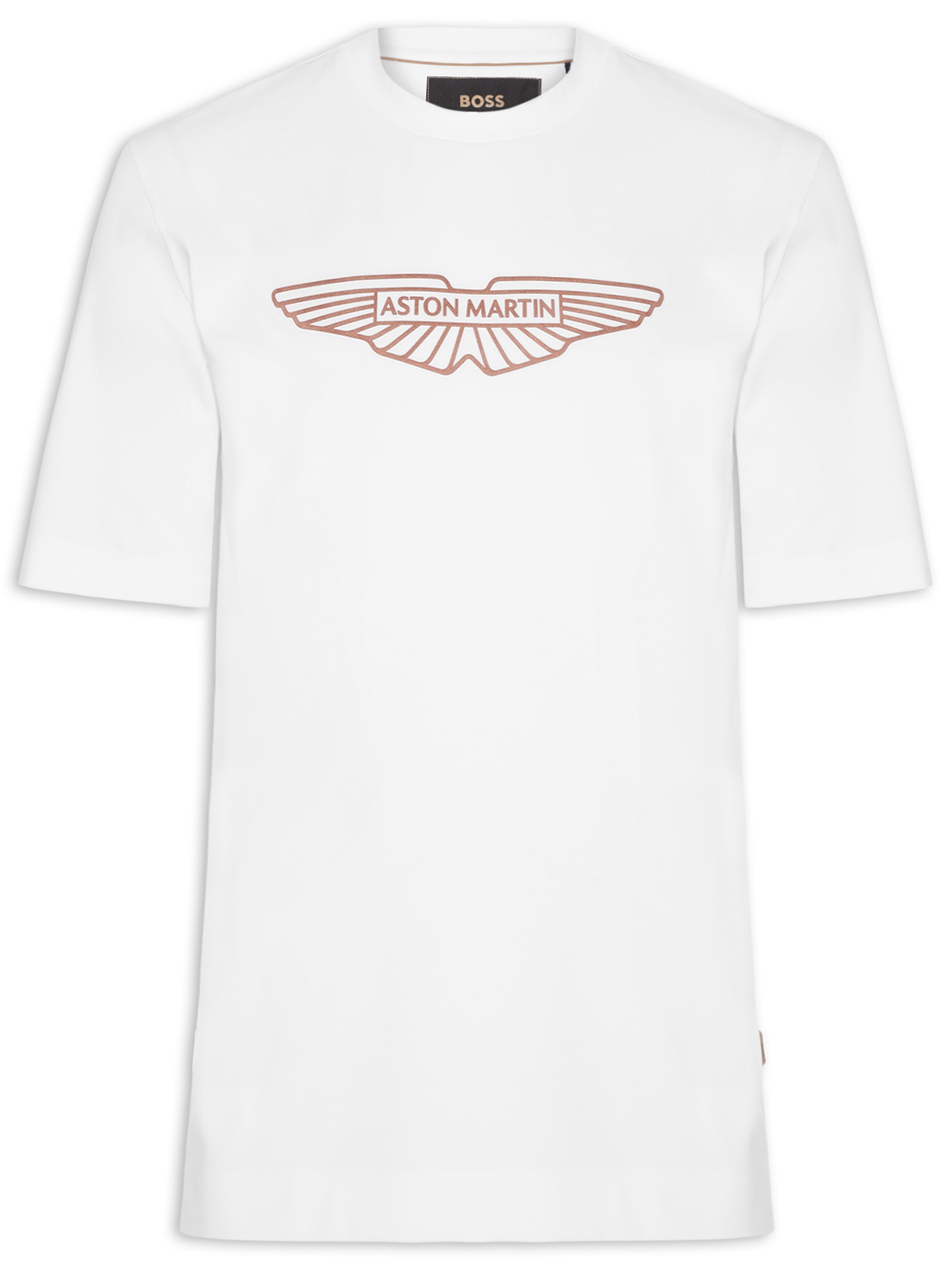 Camiseta Masculina Manga Curta Aston Martin Branco Boss
