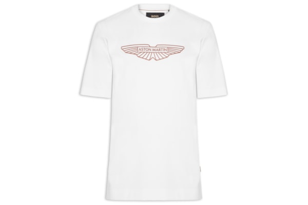 Camiseta Masculina Manga Curta Aston Martin - Branco