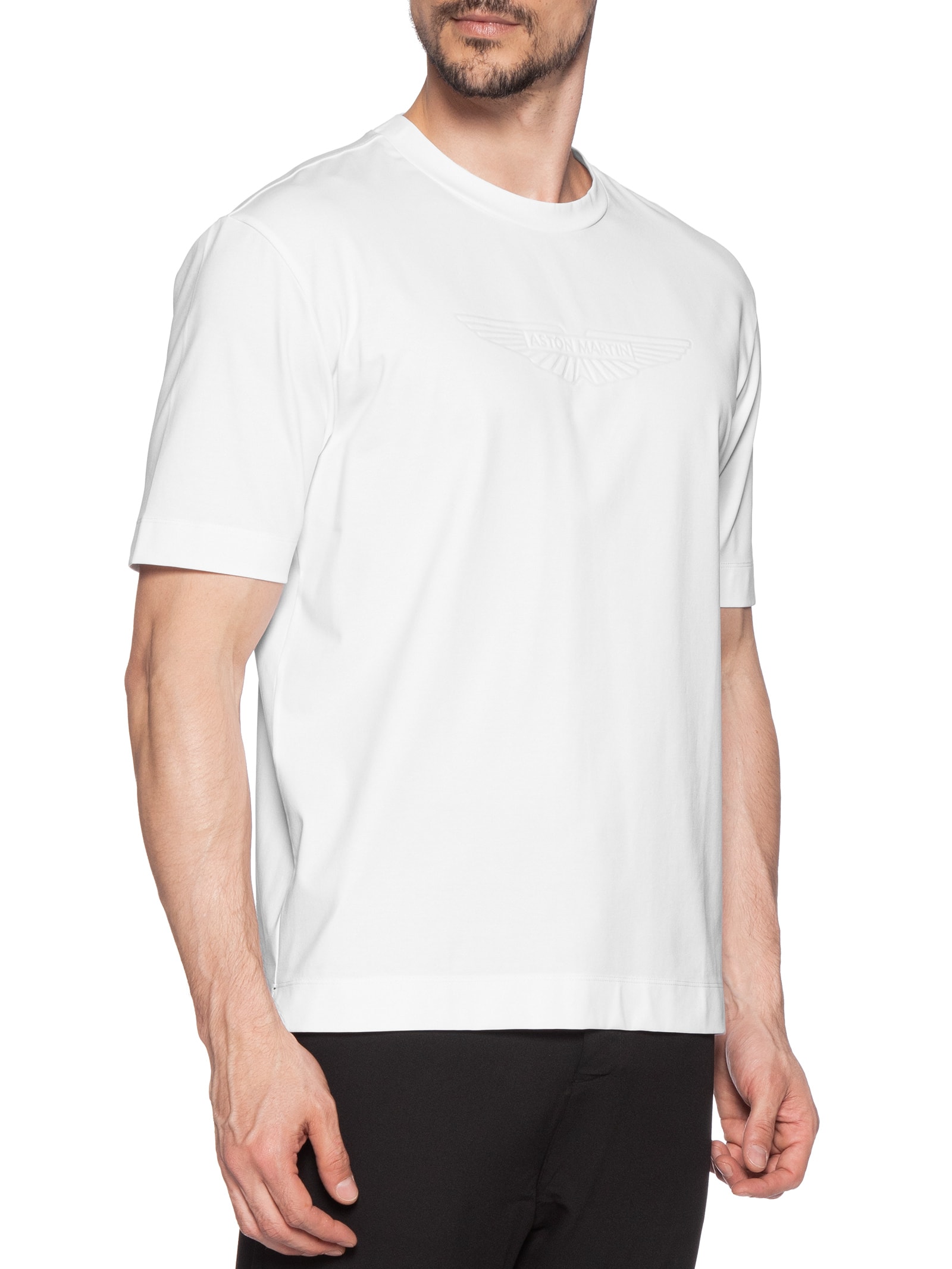 Camiseta Masculina Manga Curta Aston Martin L-Tracy Branco Boss