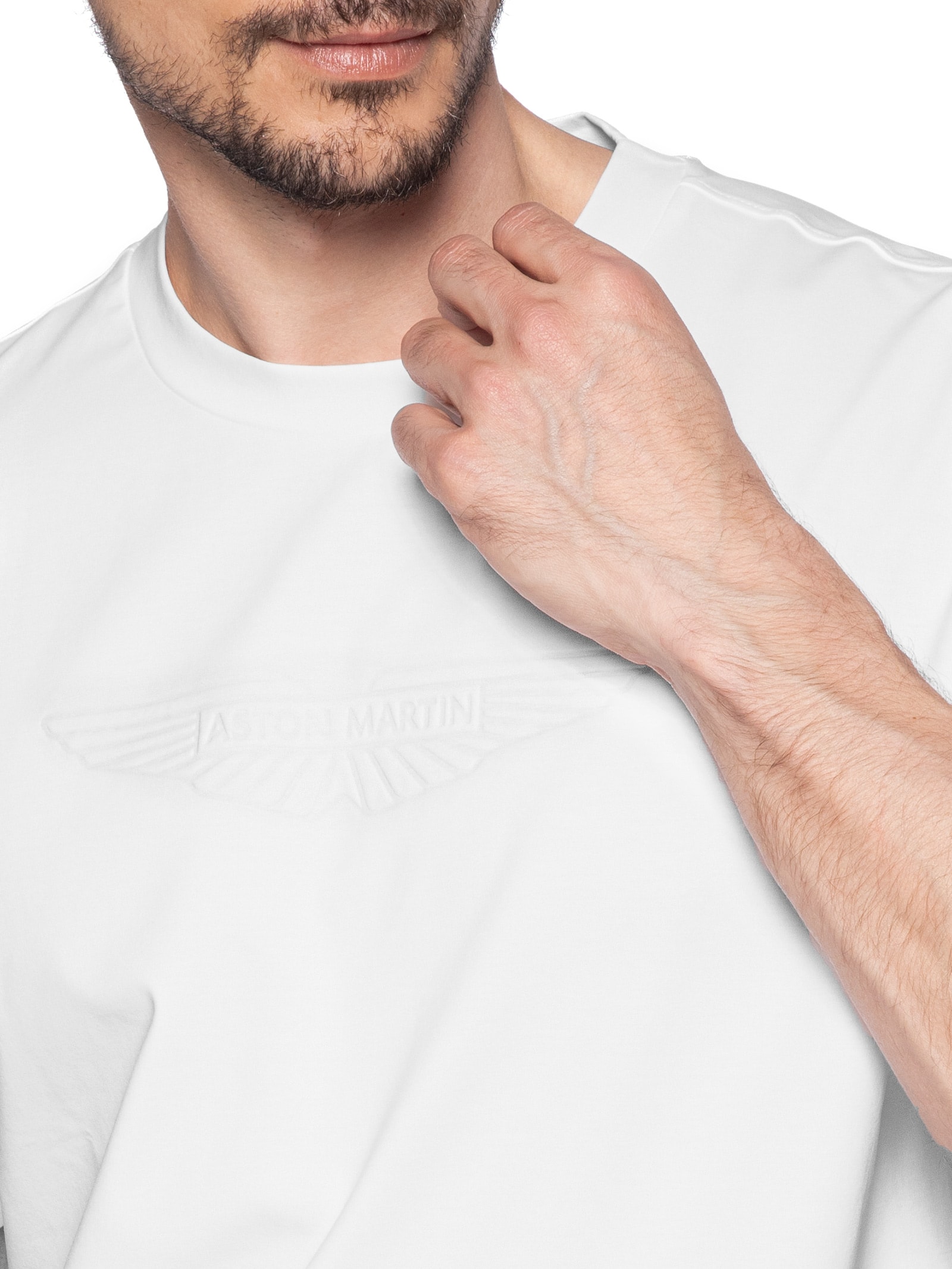 Camiseta Masculina Manga Curta Aston Martin L-Tracy Branco Boss