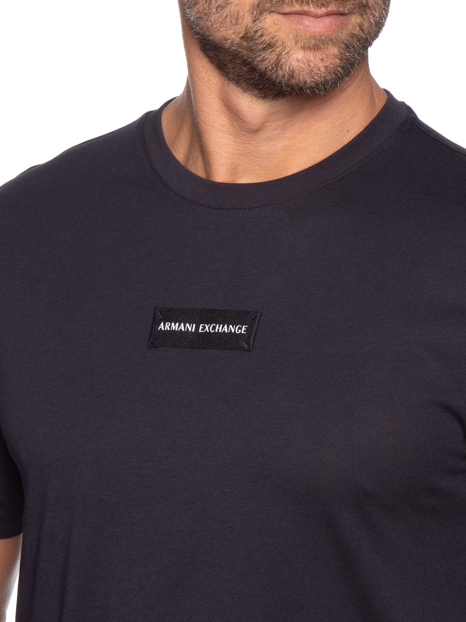 Camiseta Masculina Manga Curta AX Azul Armani Exchange