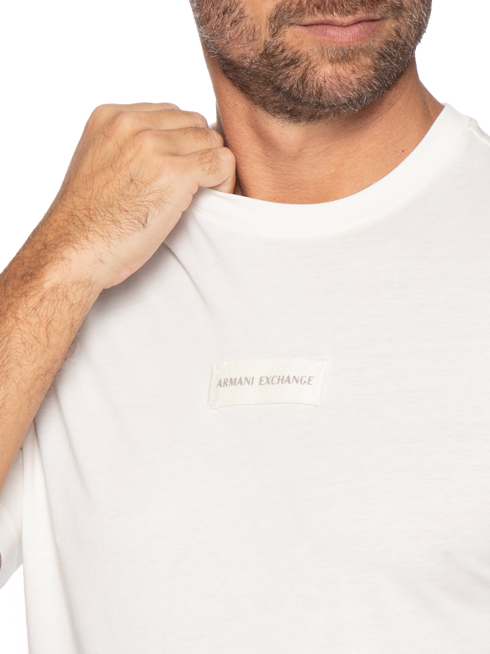 Camiseta Masculina Manga Curta AX Branco Armani Exchange
