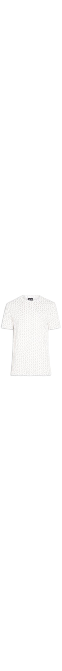 Camiseta Masculina Manga Curta AX Monograma - Branco