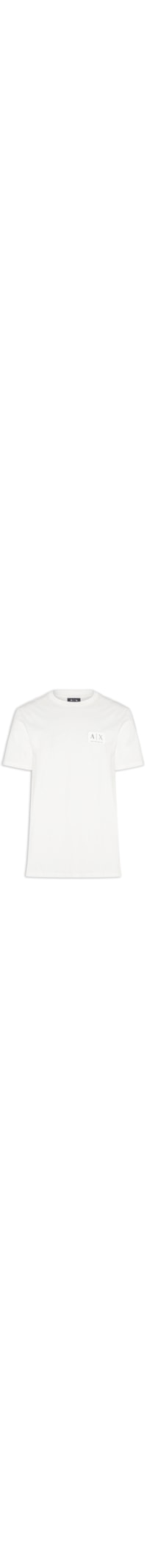 Camiseta Masculina Manga Curta AX Patch - Branco