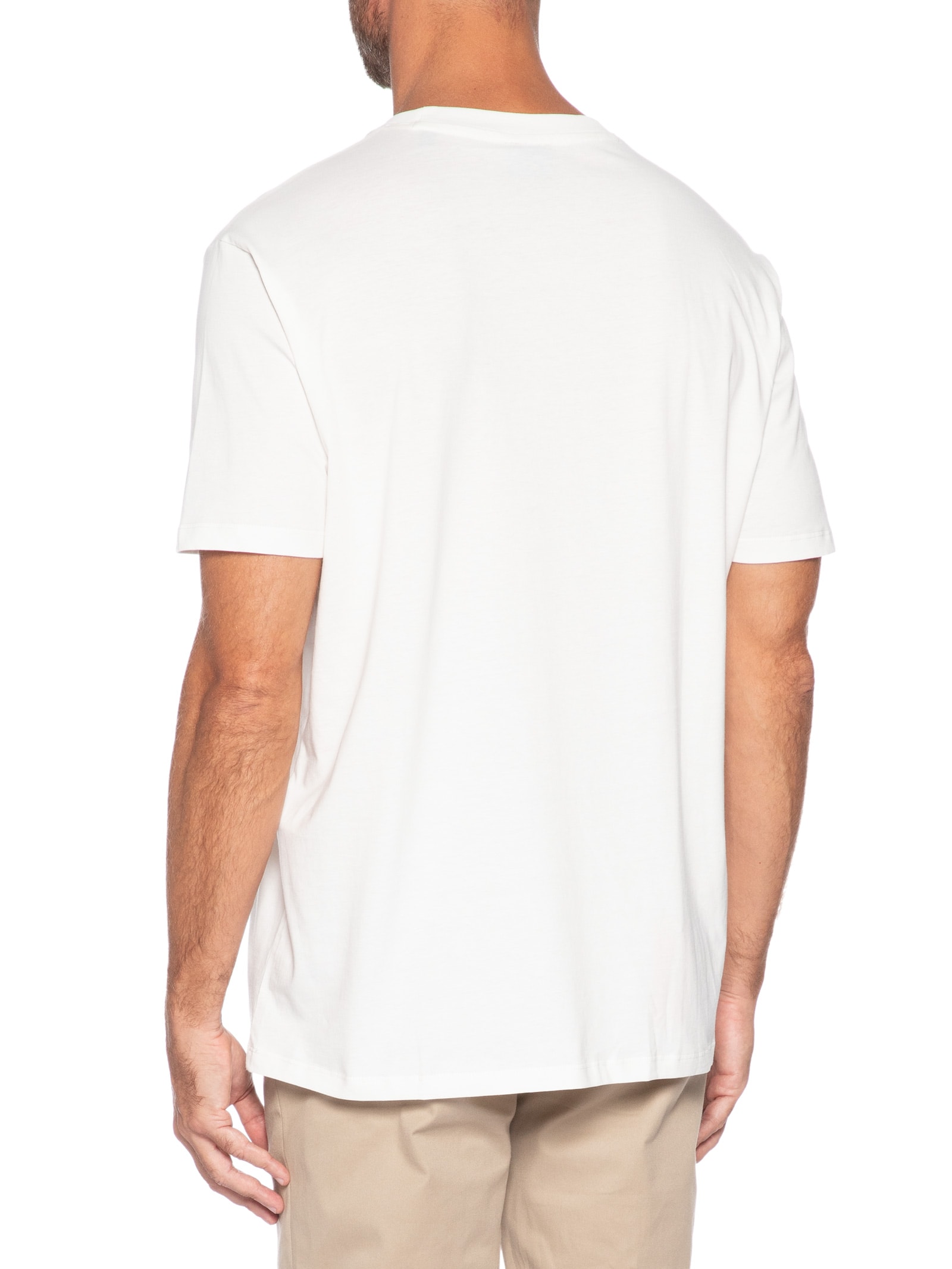 Camiseta Masculina Manga Curta AX Patch Branco Armani Exchange