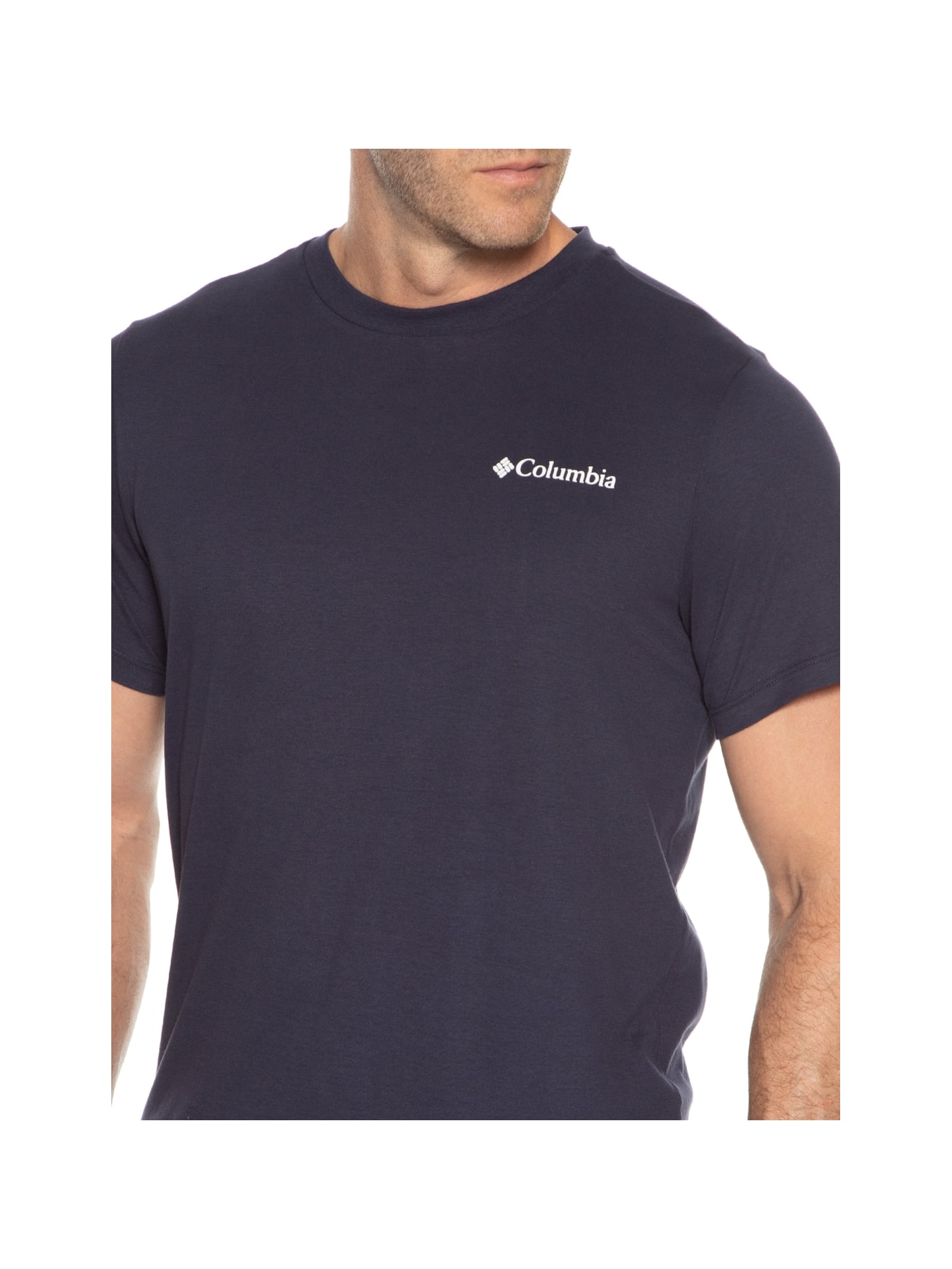 Camiseta Masculina Manga Curta Azul Columbia