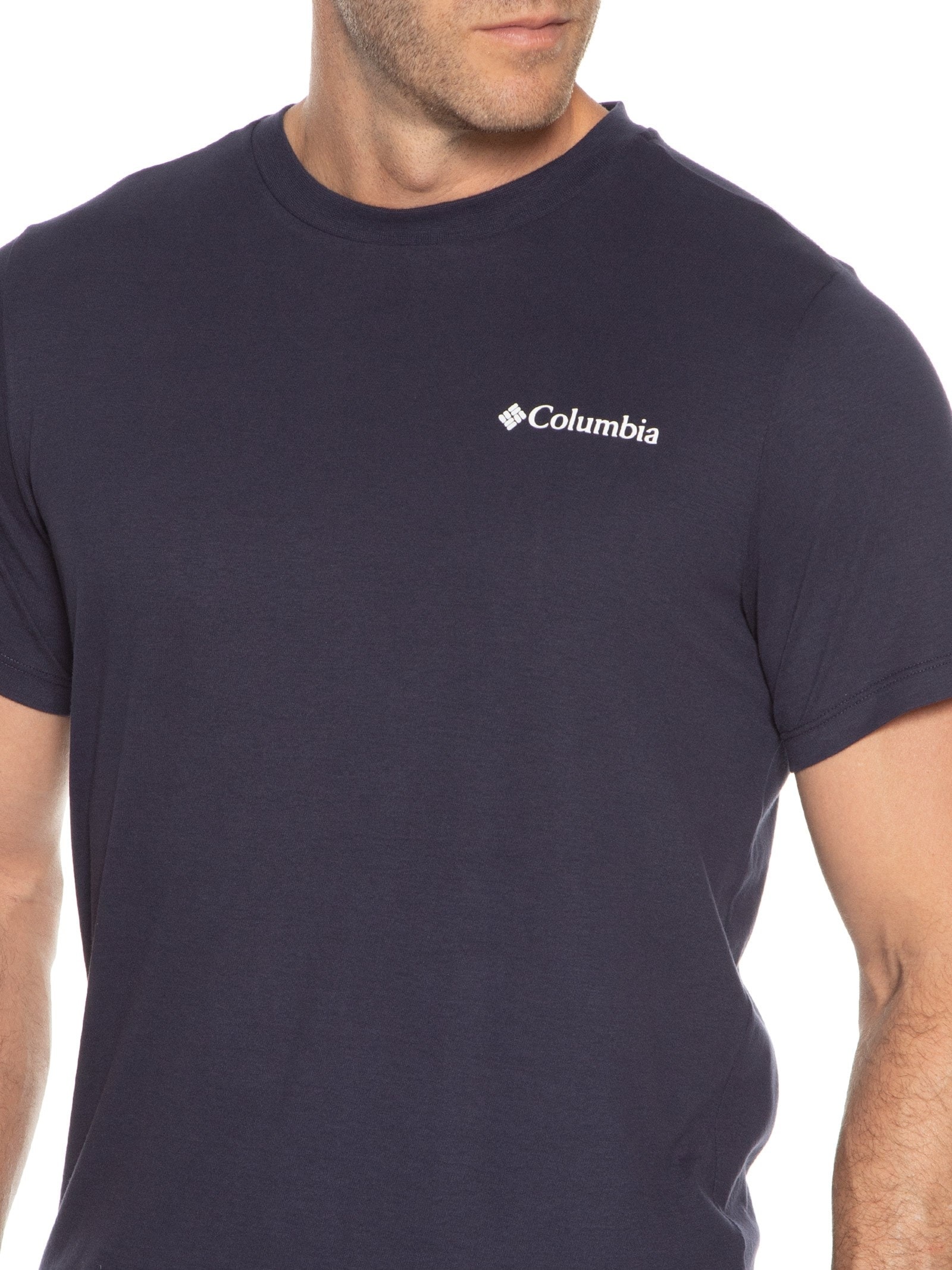 Camiseta Masculina Manga Curta Azul Columbia
