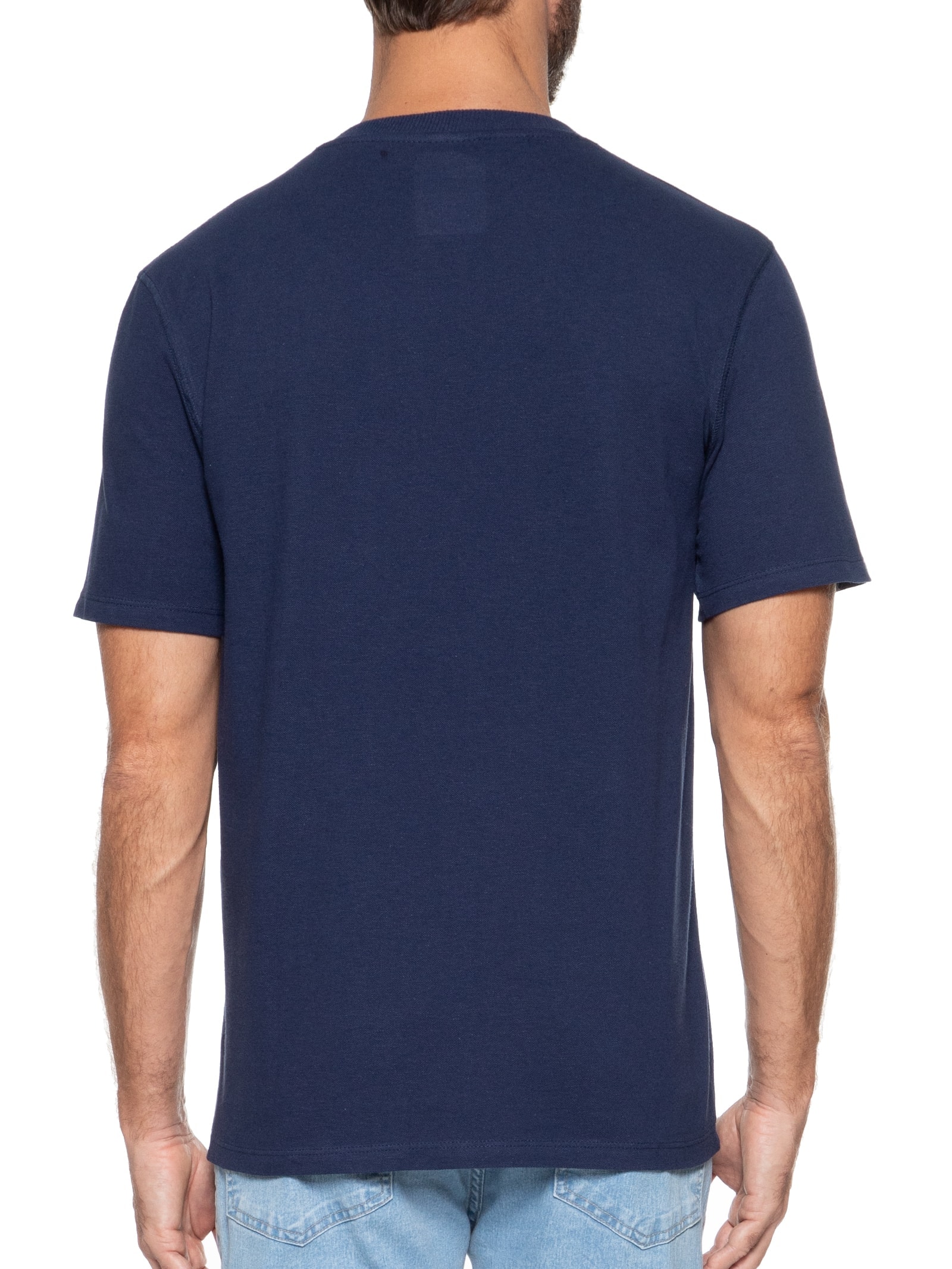 Camiseta Masculina Manga Curta Azul Hering