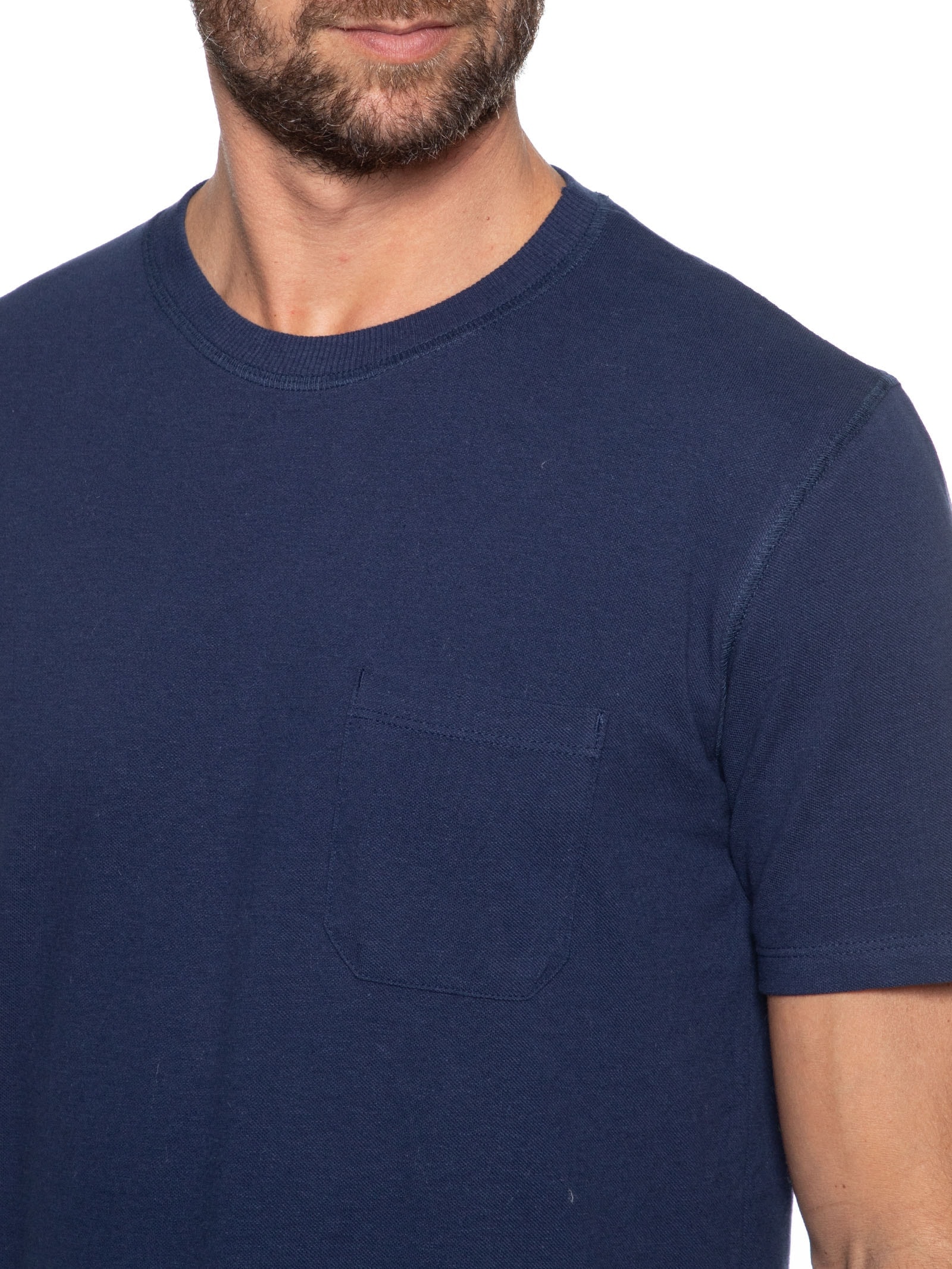 Camiseta Masculina Manga Curta Azul Hering