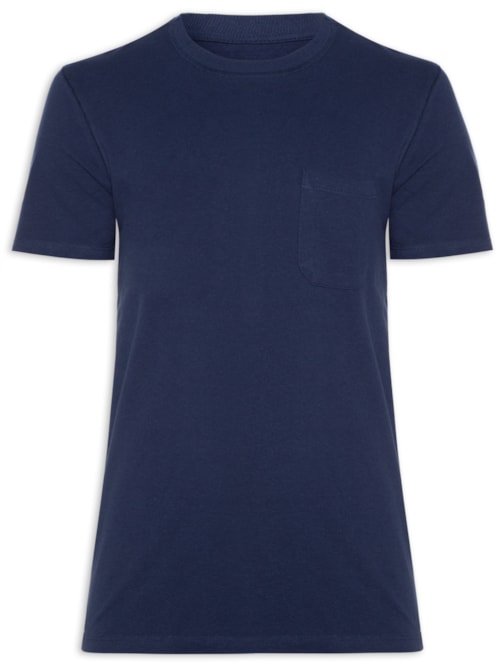 Camiseta Masculina Manga Curta - Azul
