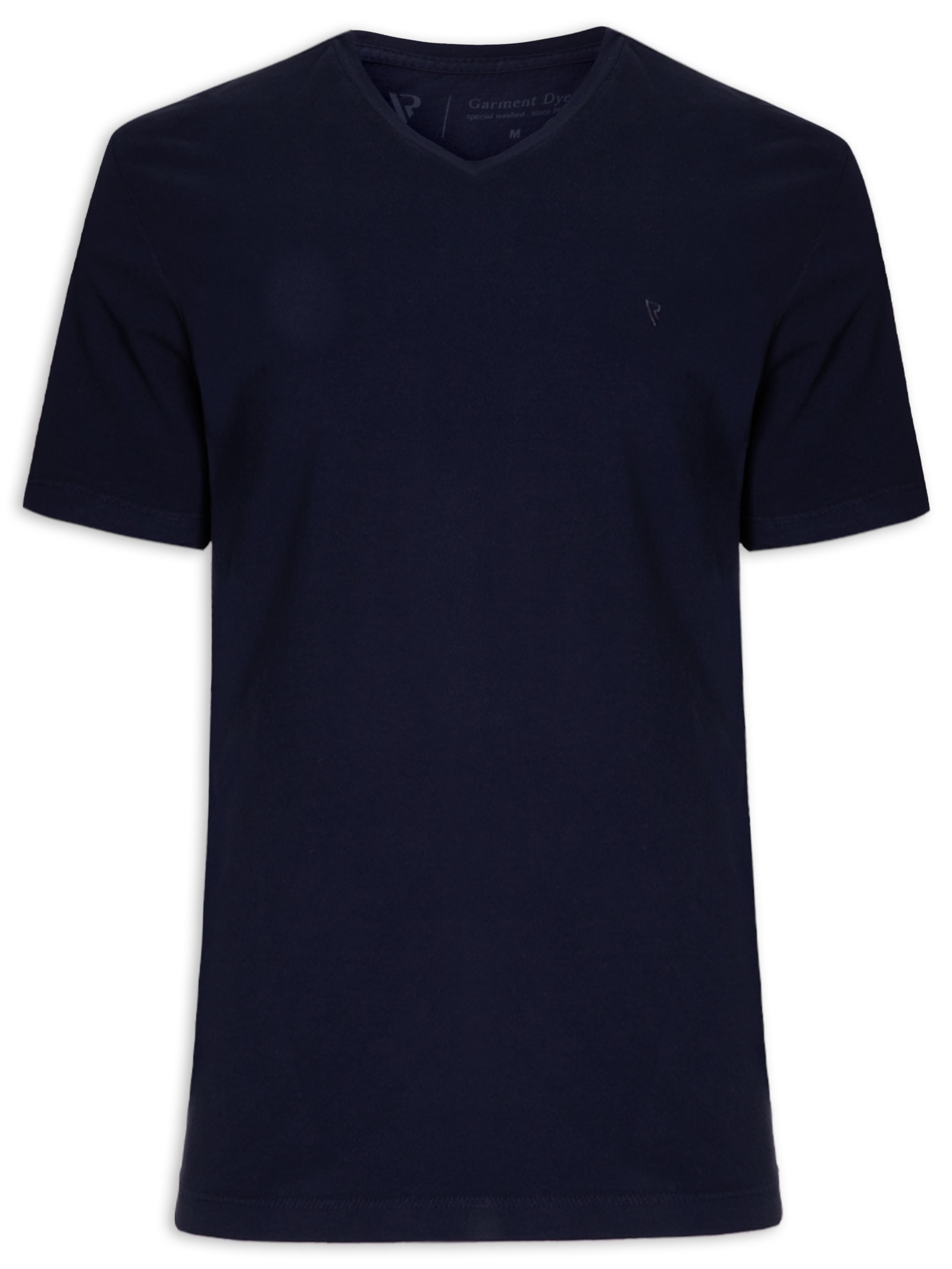 Camiseta Masculina Manga Curta Básica Azul Vr