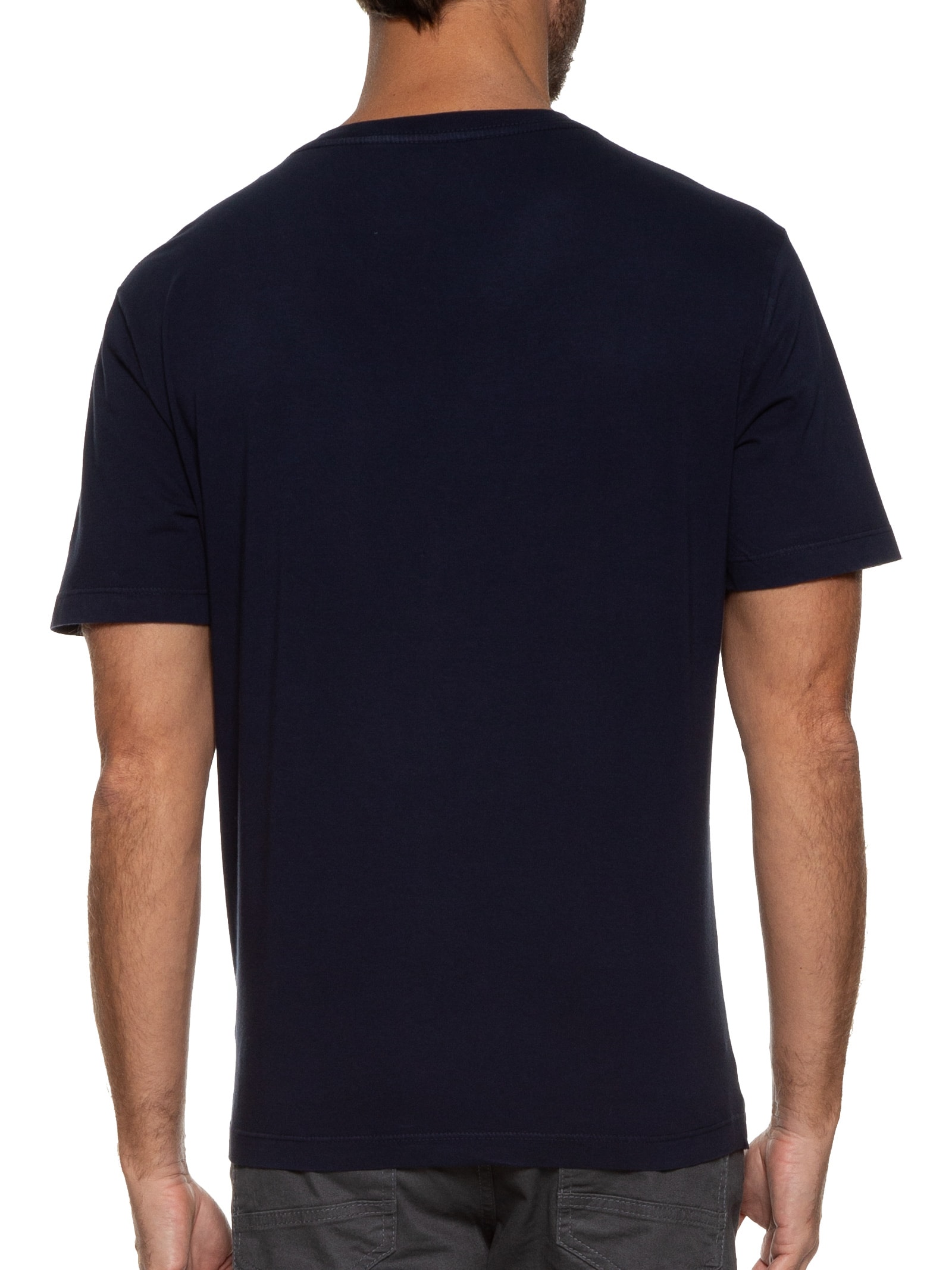 Camiseta Masculina Manga Curta Básica Azul Vr