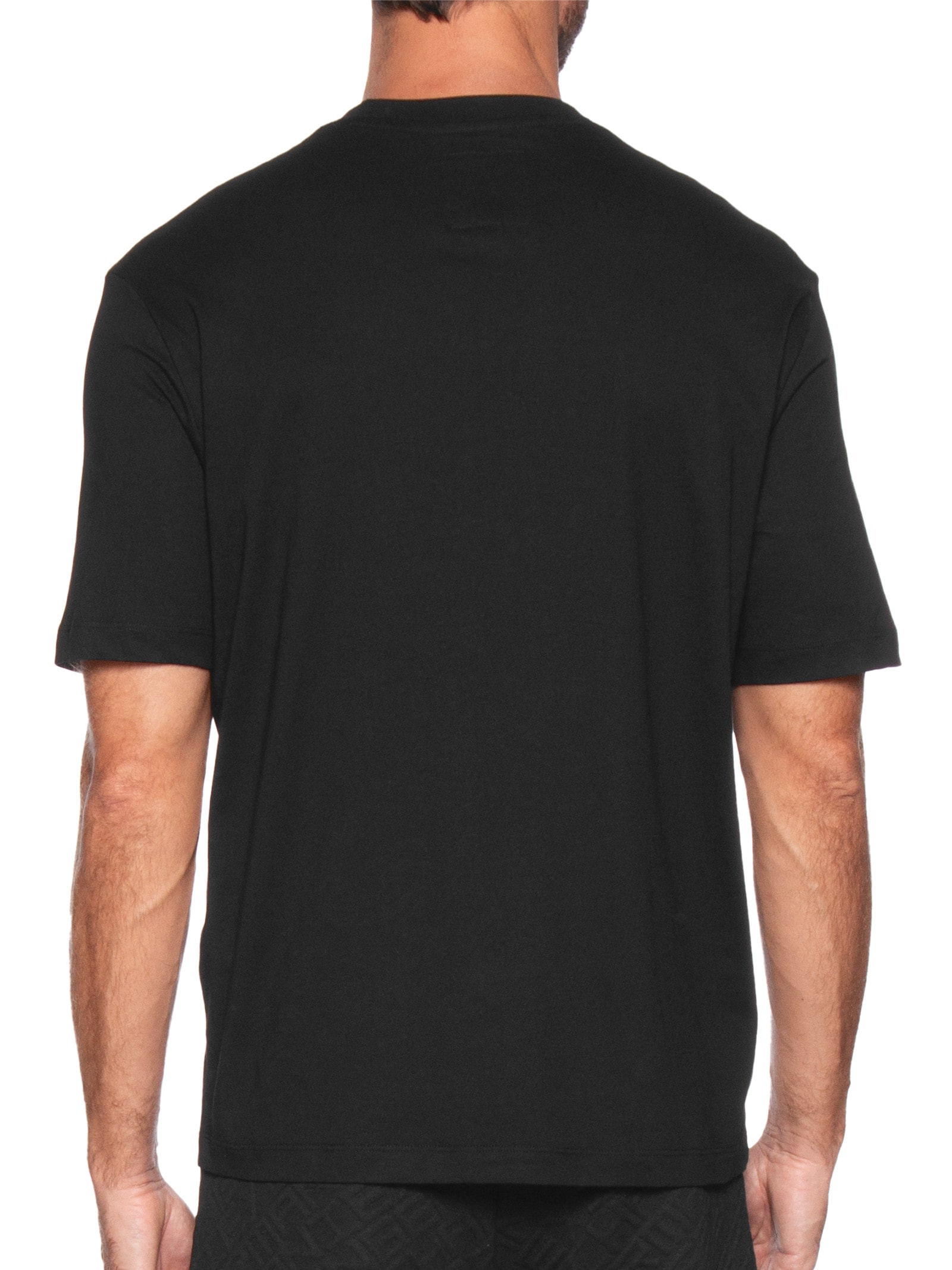 Camiseta Masculina Manga Curta Bordado Logo Preto Armani Exchange