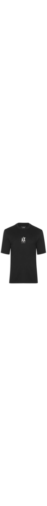 Camiseta Masculina Manga Curta Bordado Logo - Preto