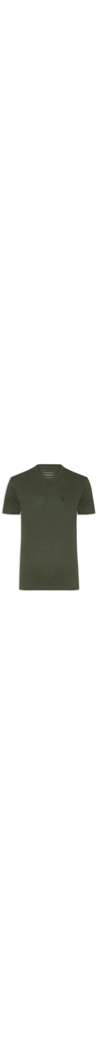 Camiseta Masculina Manga Curta Bordado - Verde