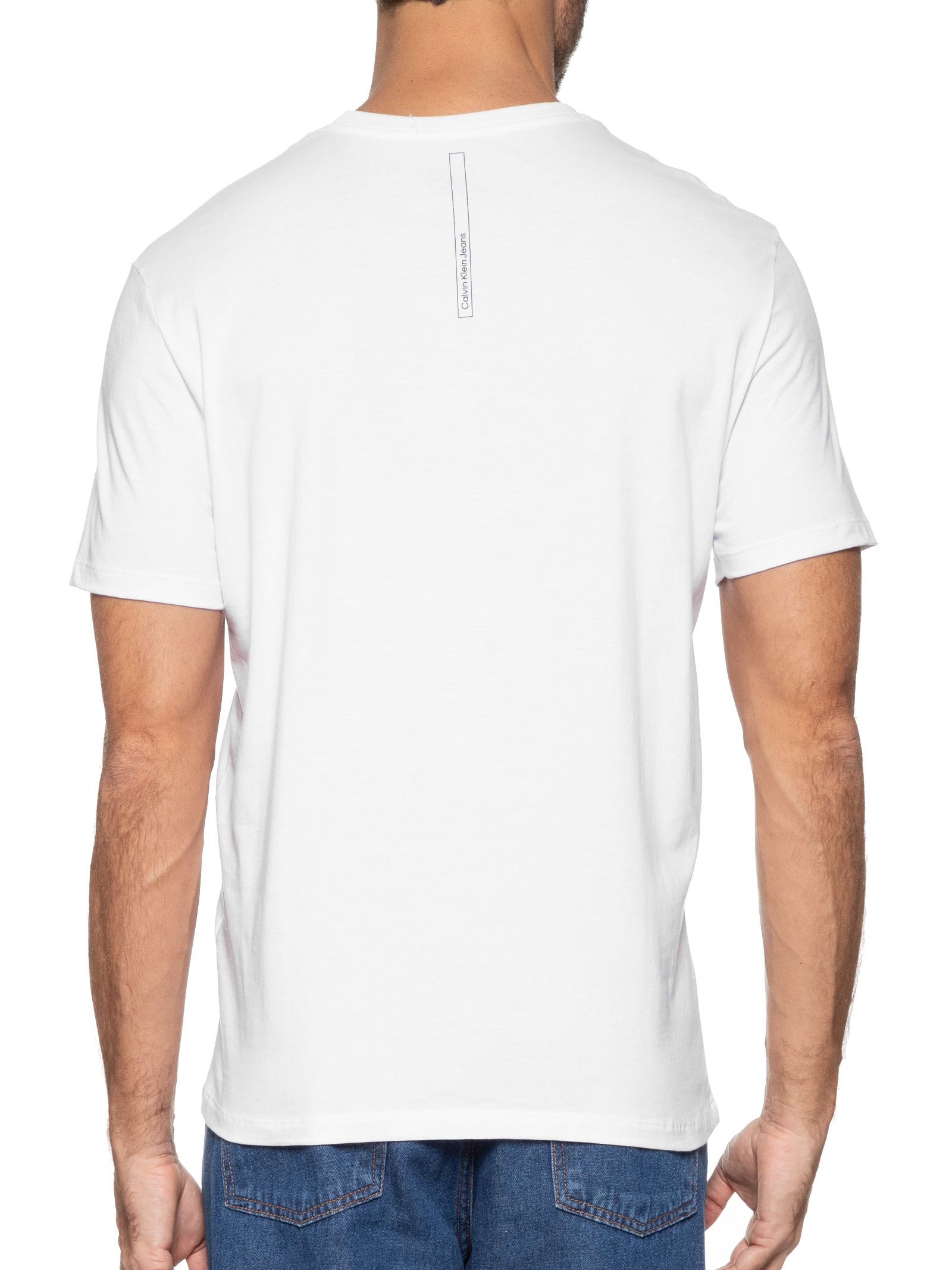 Camiseta Masculina Manga Curta Branco  Calvin Klein Jeans
