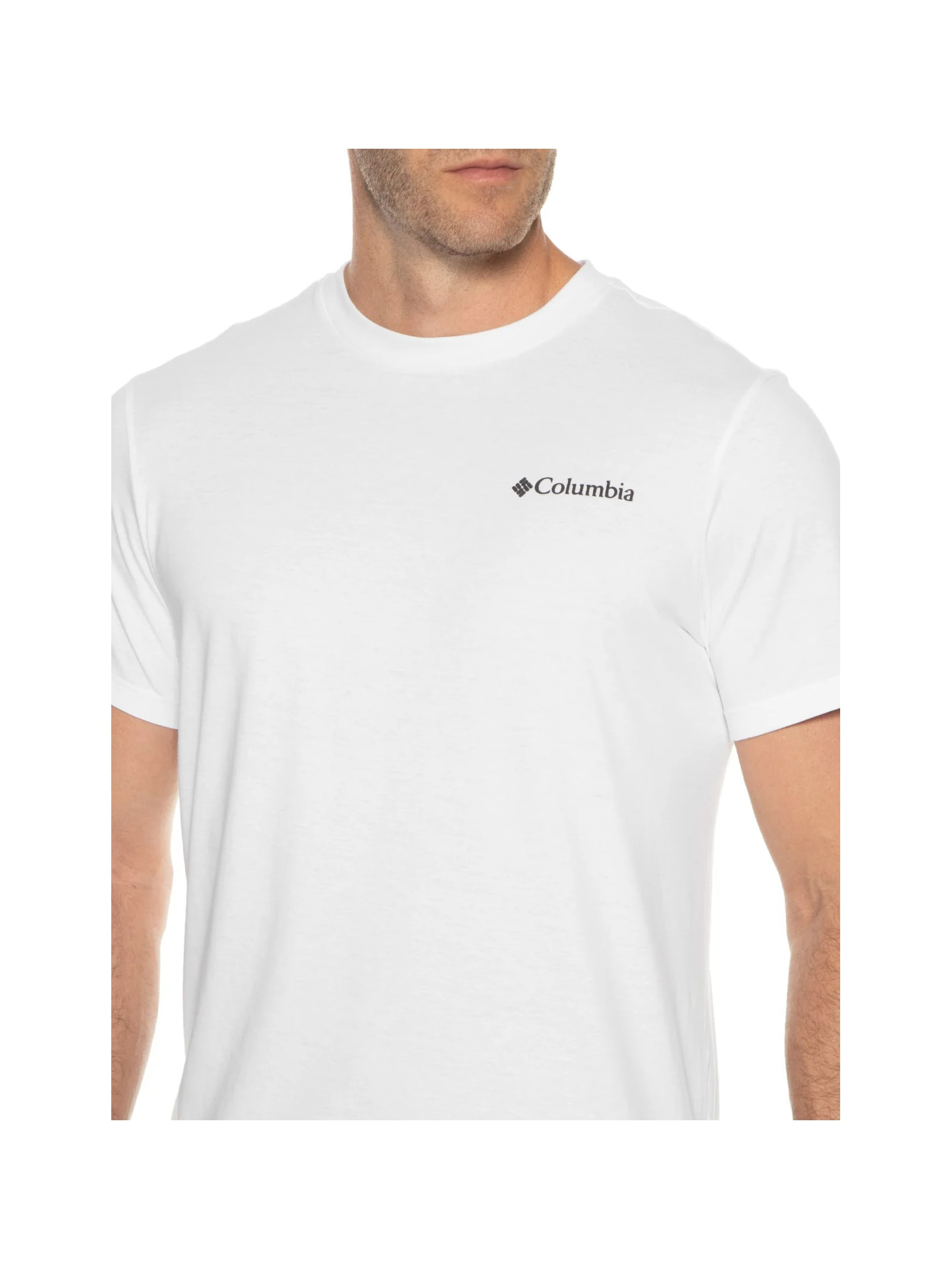 Camiseta Masculina Manga Curta Branco Columbia