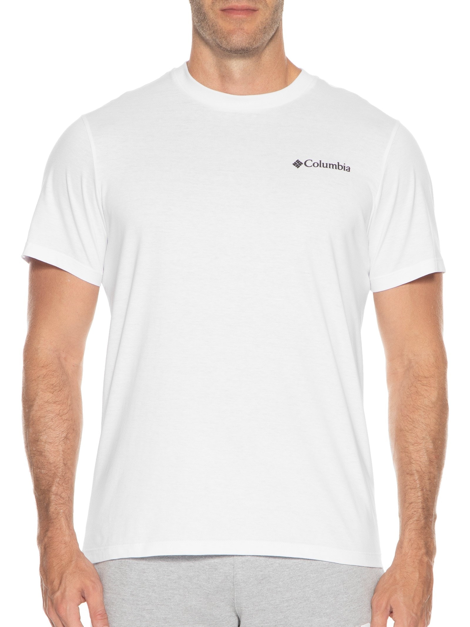 Camiseta Masculina Manga Curta Branco Columbia
