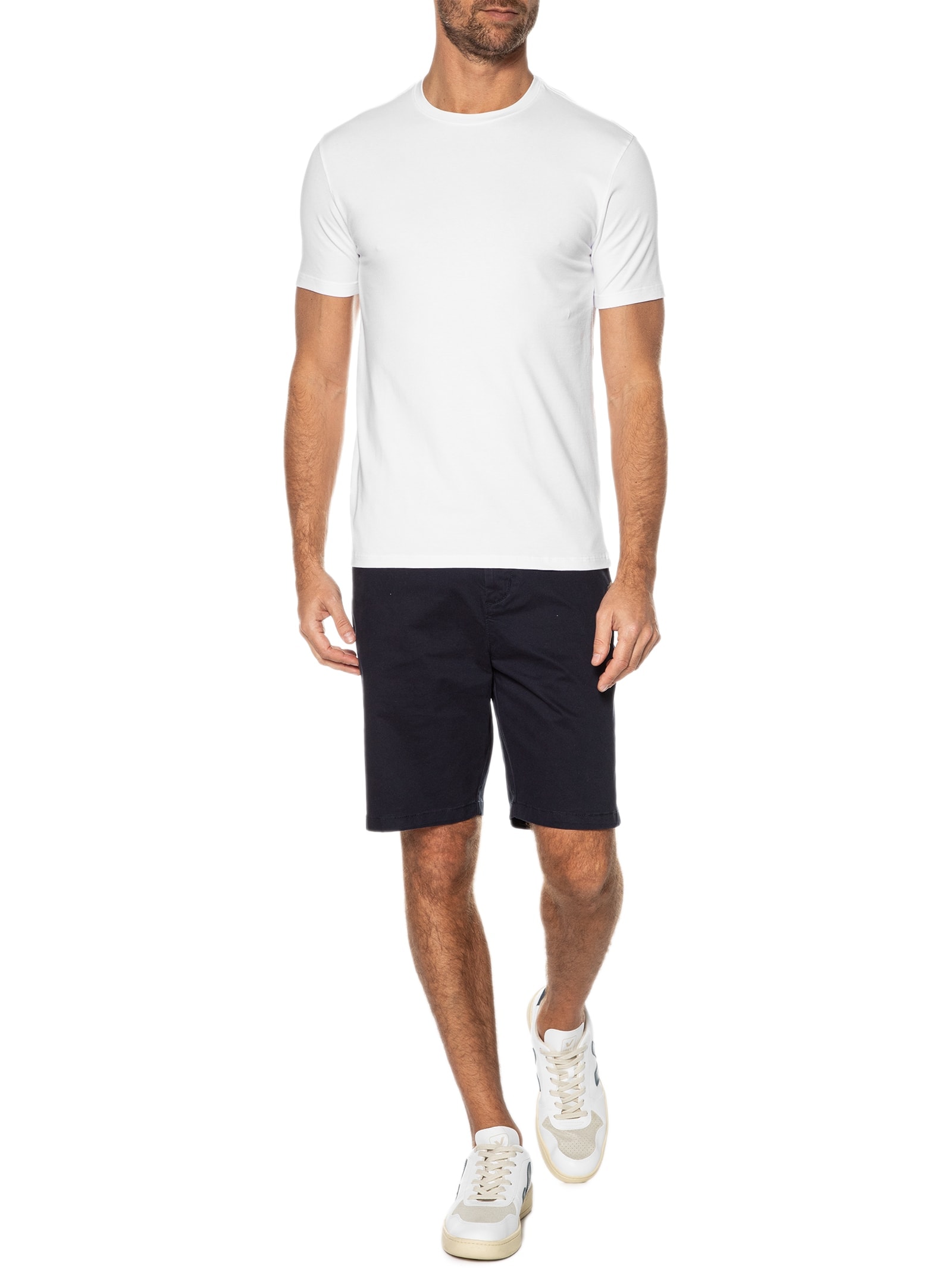 Camiseta Masculina Manga Curta Branco Hering