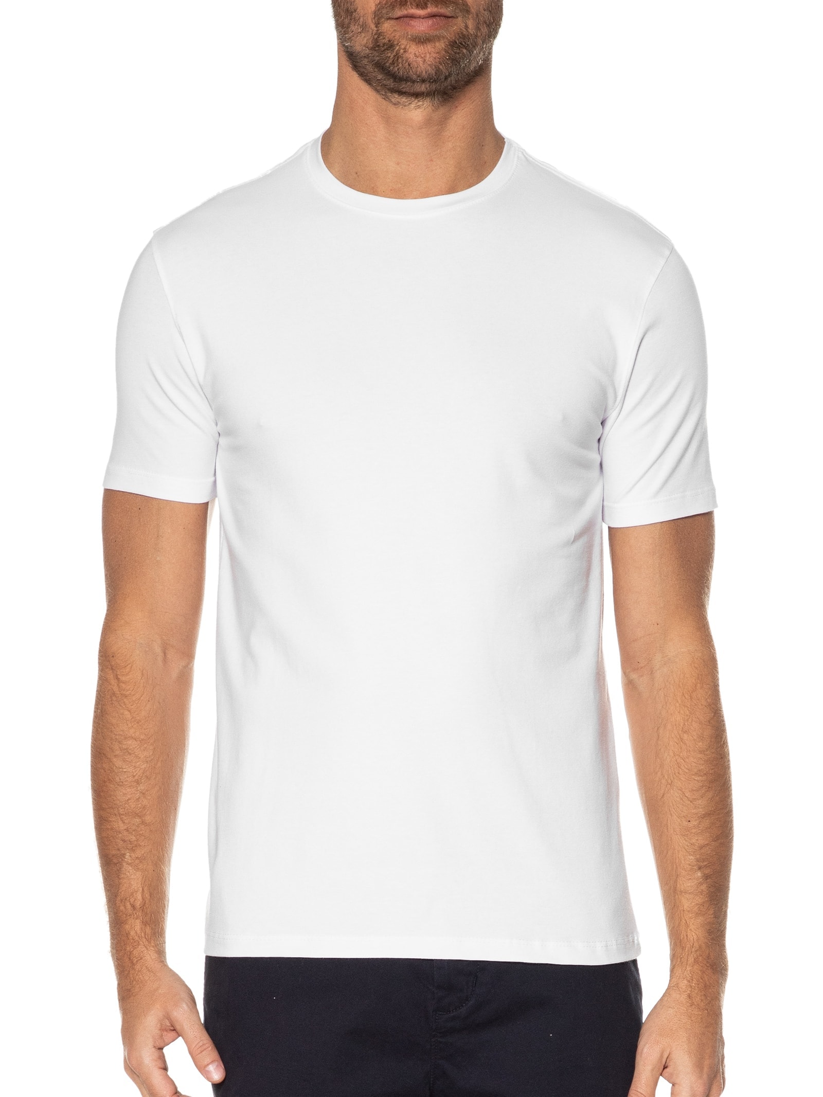 Camiseta Masculina Manga Curta Branco Hering