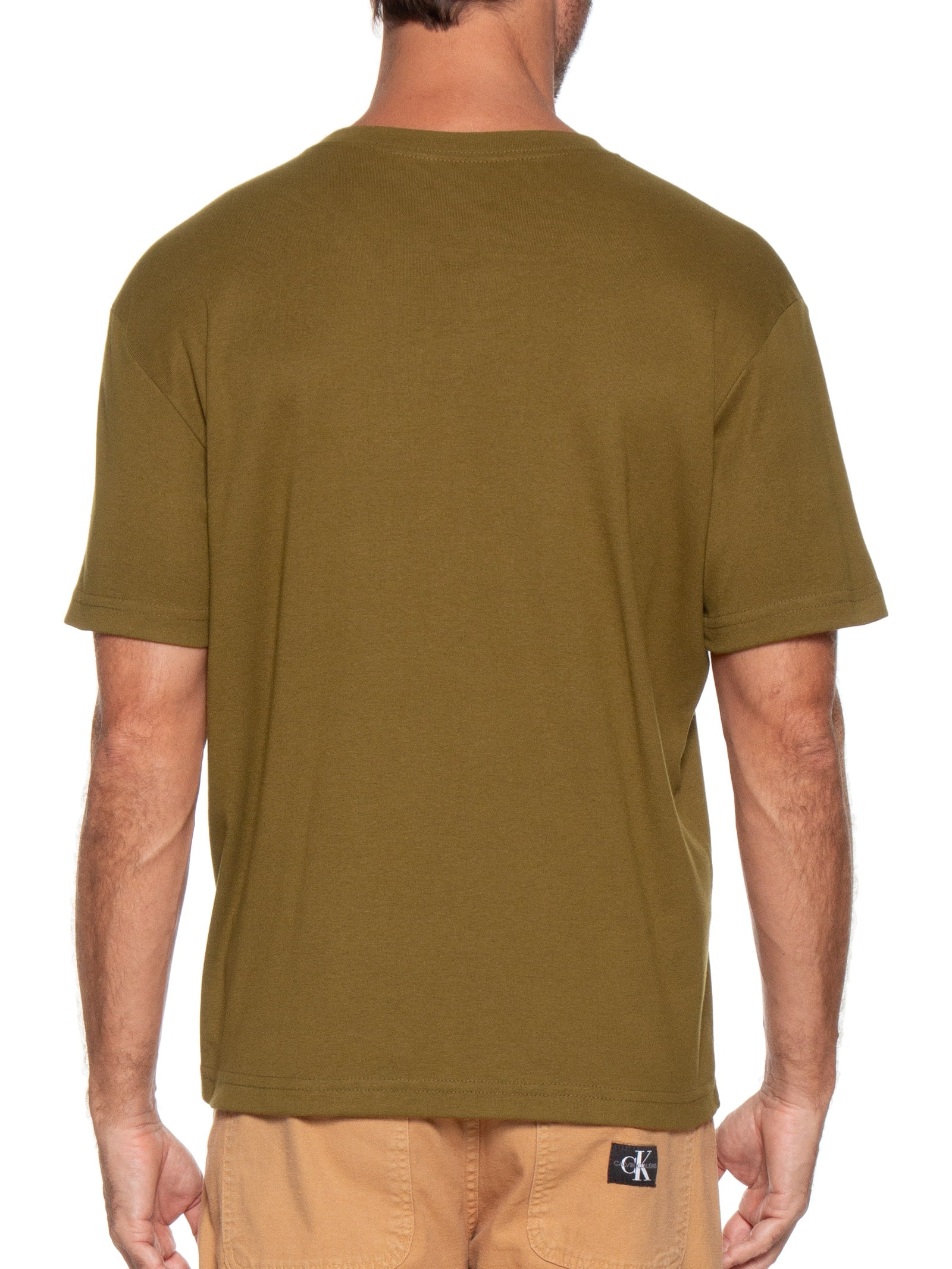 Camiseta Masculina Manga Curta Carimbo Itm Marrom Osklen