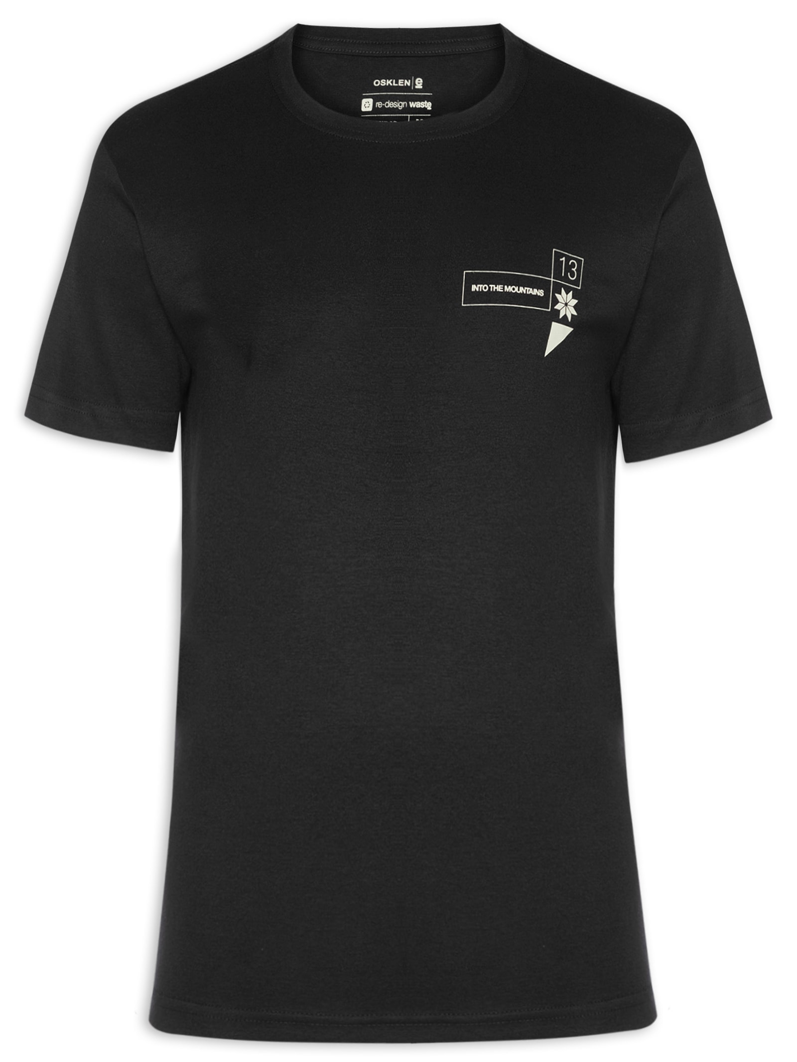 Camiseta Masculina Manga Curta Carimbo Itm Preto Osklen
