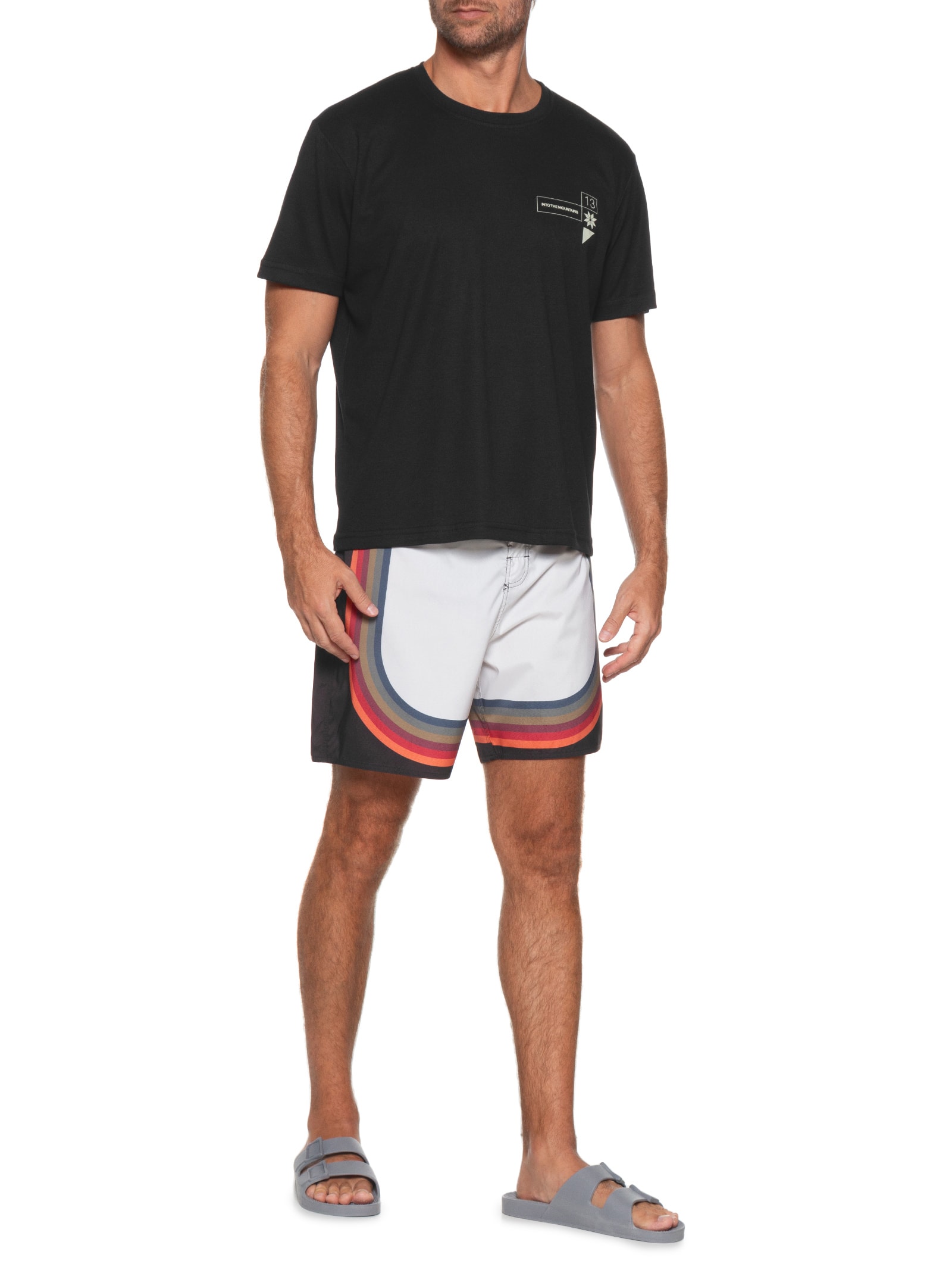 Camiseta Masculina Manga Curta Carimbo Itm Preto Osklen