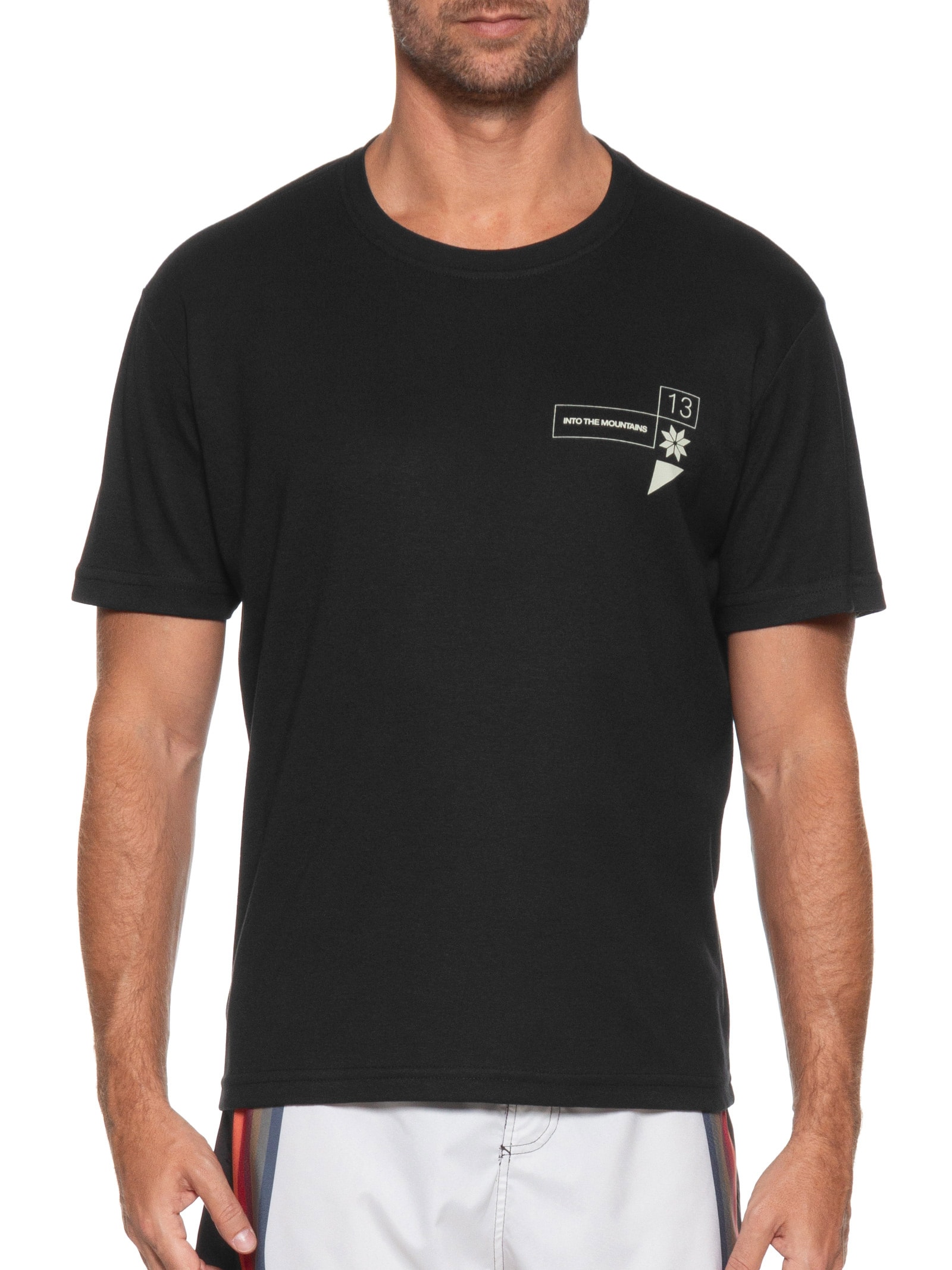 Camiseta Masculina Manga Curta Carimbo Itm Preto Osklen