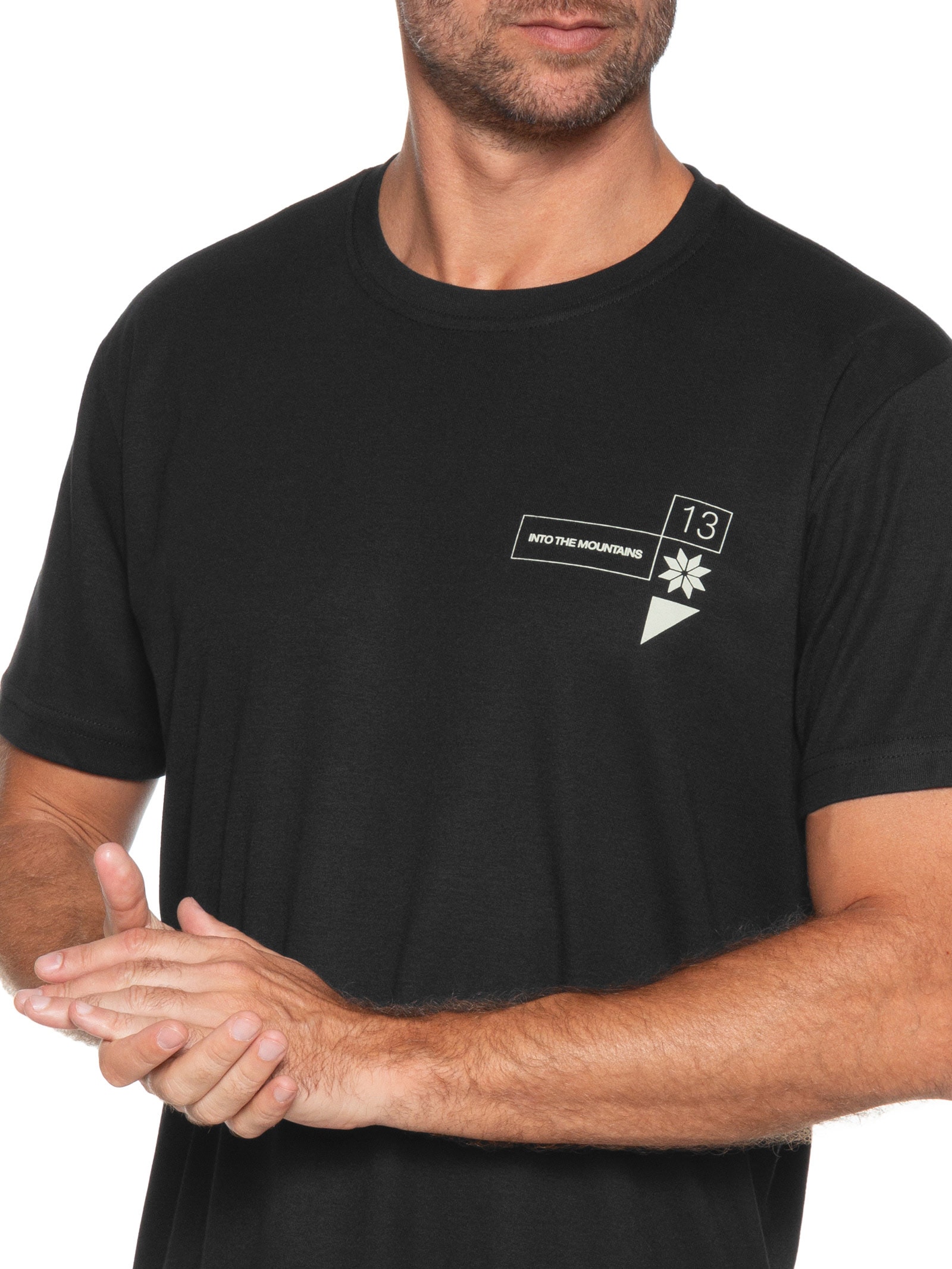 Camiseta Masculina Manga Curta Carimbo Itm Preto Osklen