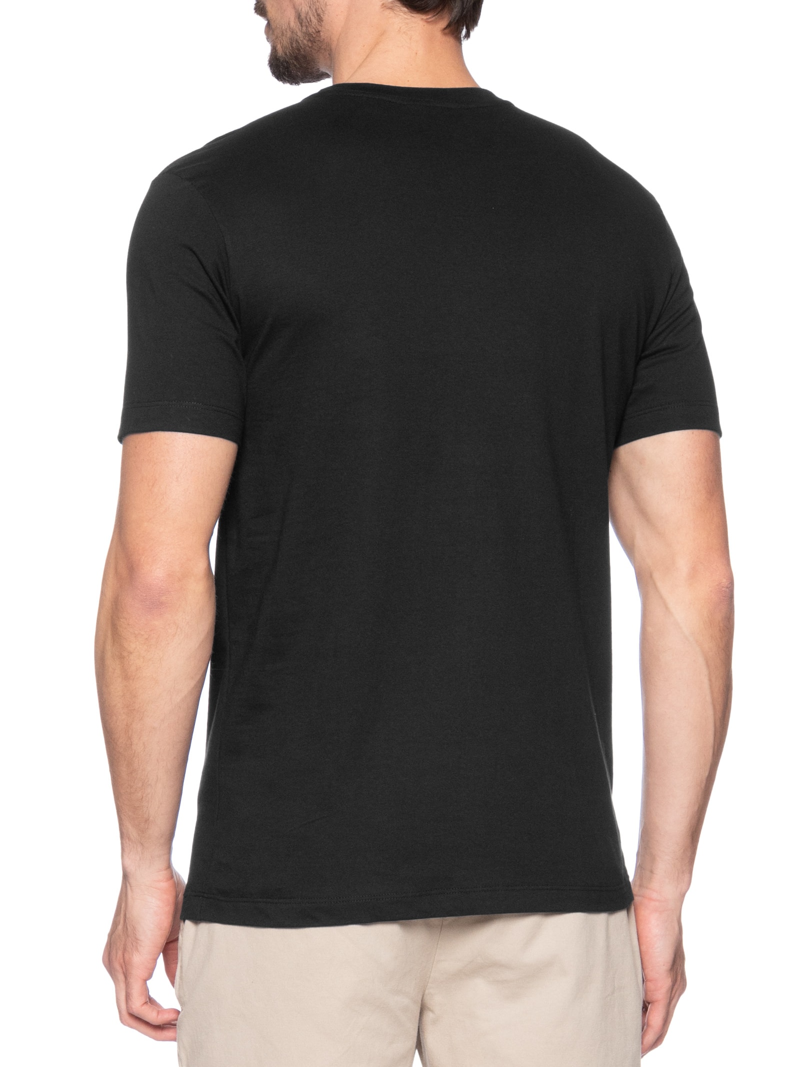 Camiseta Masculina Manga Curta Ck Palito Gel Preto Calvin Klein