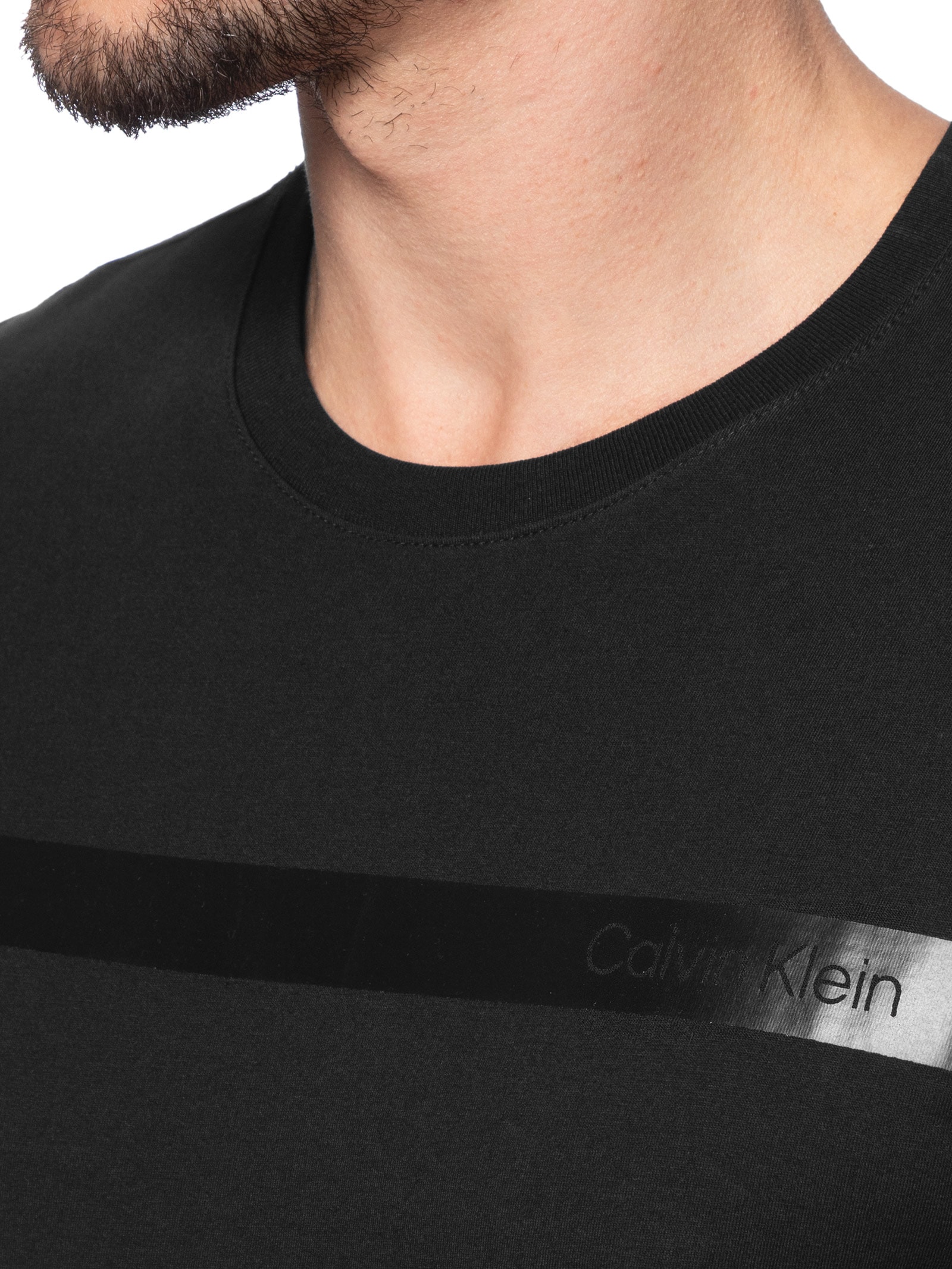 Camiseta Masculina Manga Curta Ck Palito Gel Preto Calvin Klein