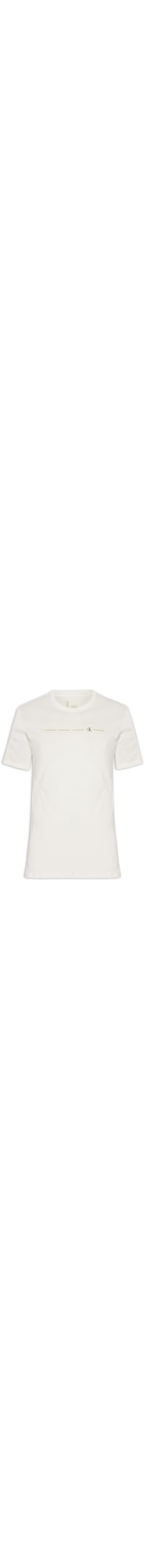 Camiseta Masculina Manga Curta CKJ Logo - Branco
