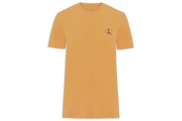 Camiseta Masculina Manga Curta CKJ Reissue Peito - Bege