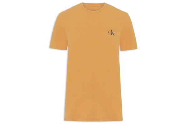 Camiseta Masculina Manga Curta CKJ Reissue Peito - Bege