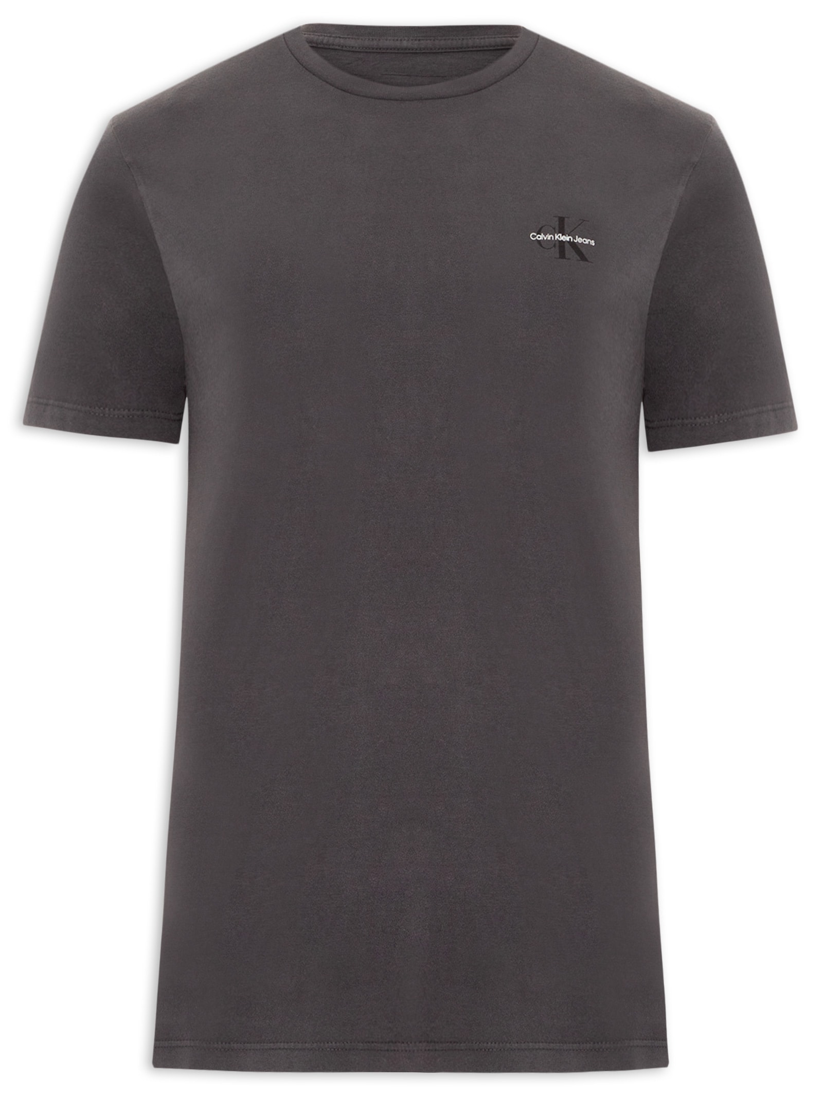 Camiseta Masculina Manga Curta CKJ Reissue Peito Cinza Calvin Klein Jeans