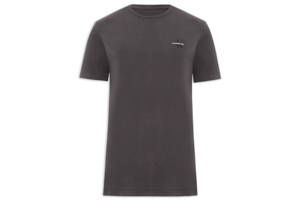 Camiseta Masculina Manga Curta CKJ Reissue Peito - Cinza