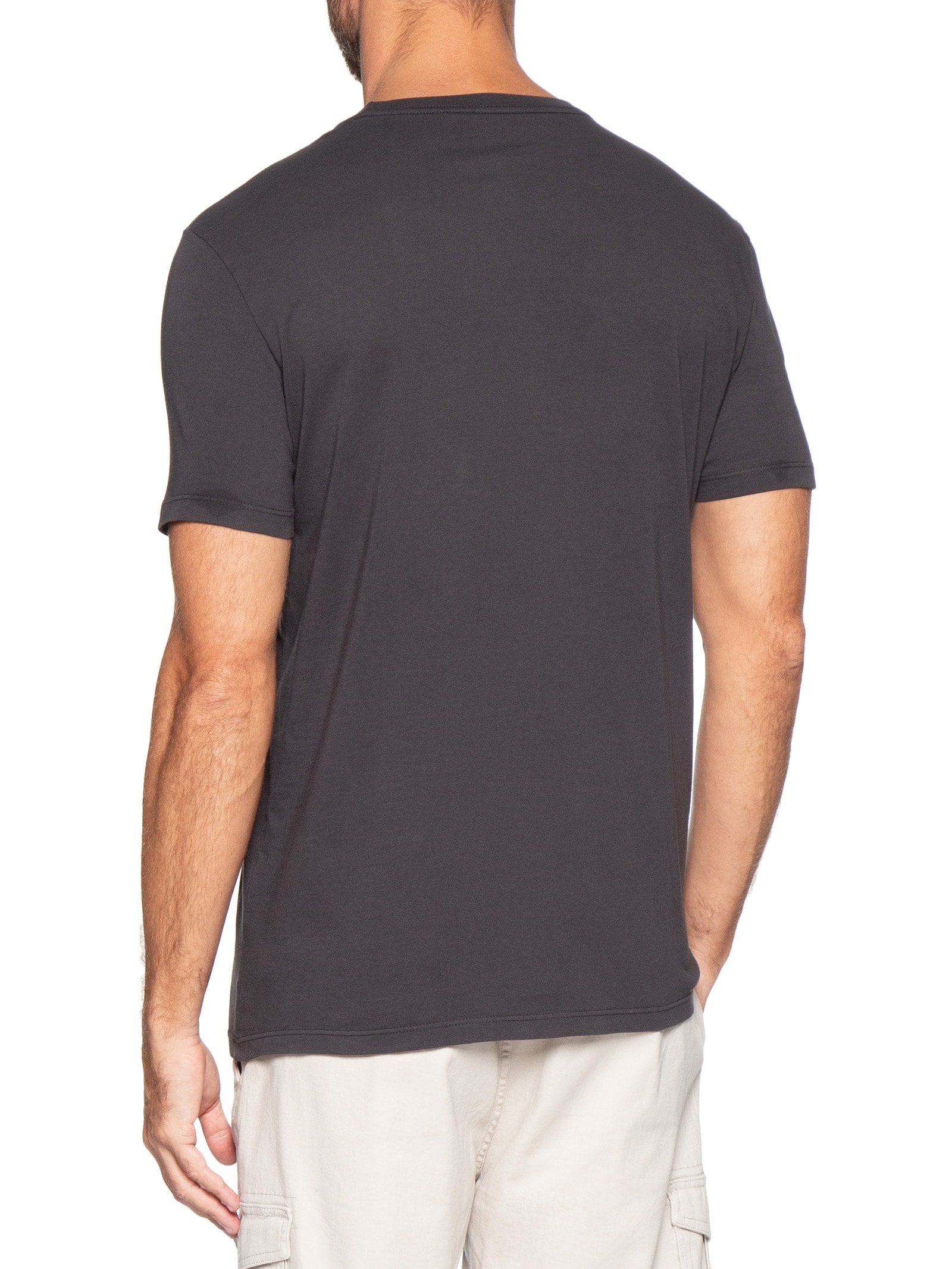 Camiseta Masculina Manga Curta CKJ Reissue Peito Cinza Calvin Klein Jeans