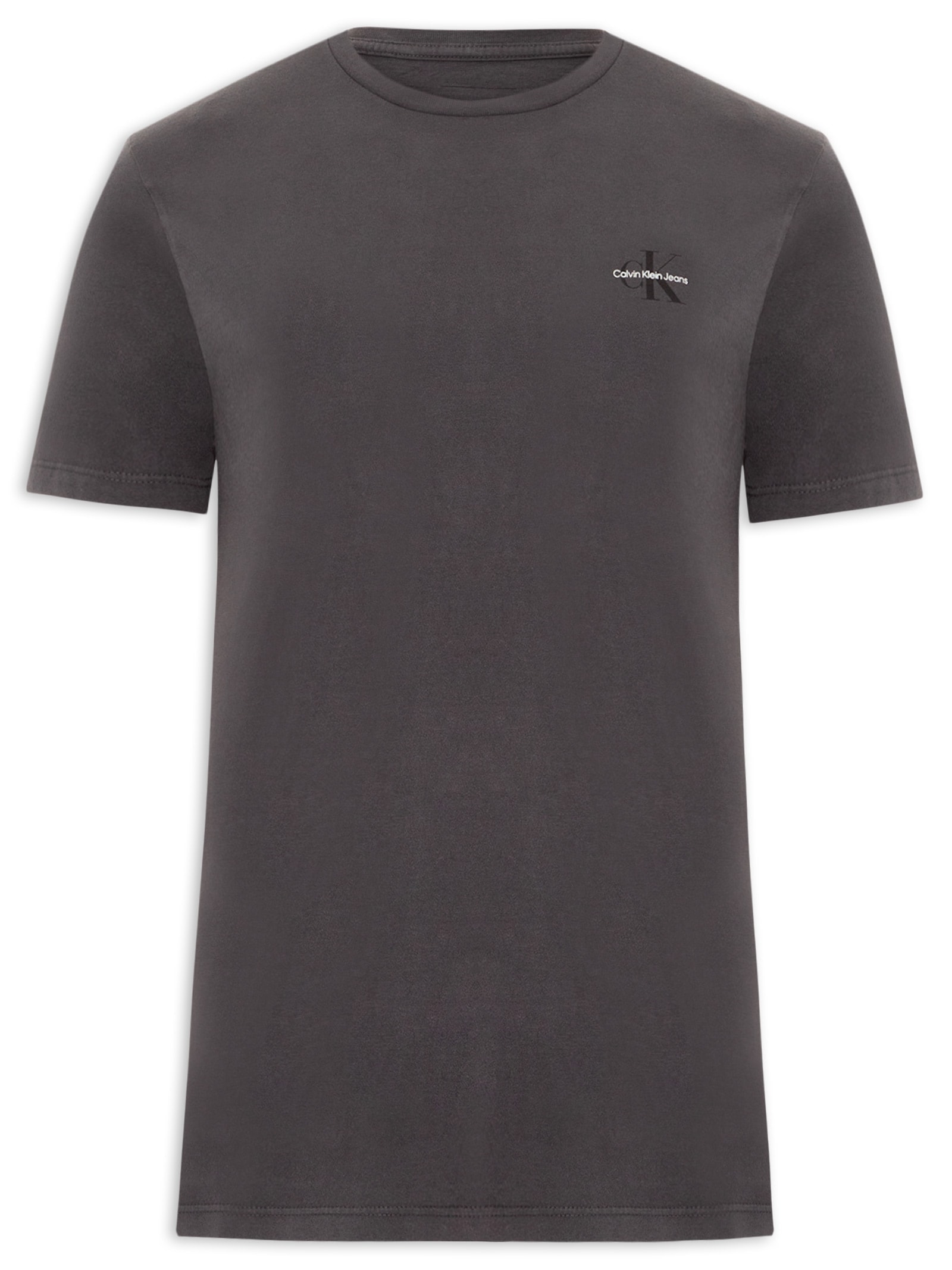 Camiseta Masculina Manga Curta CKJ Reissue Peito Cinza Calvin Klein Jeans