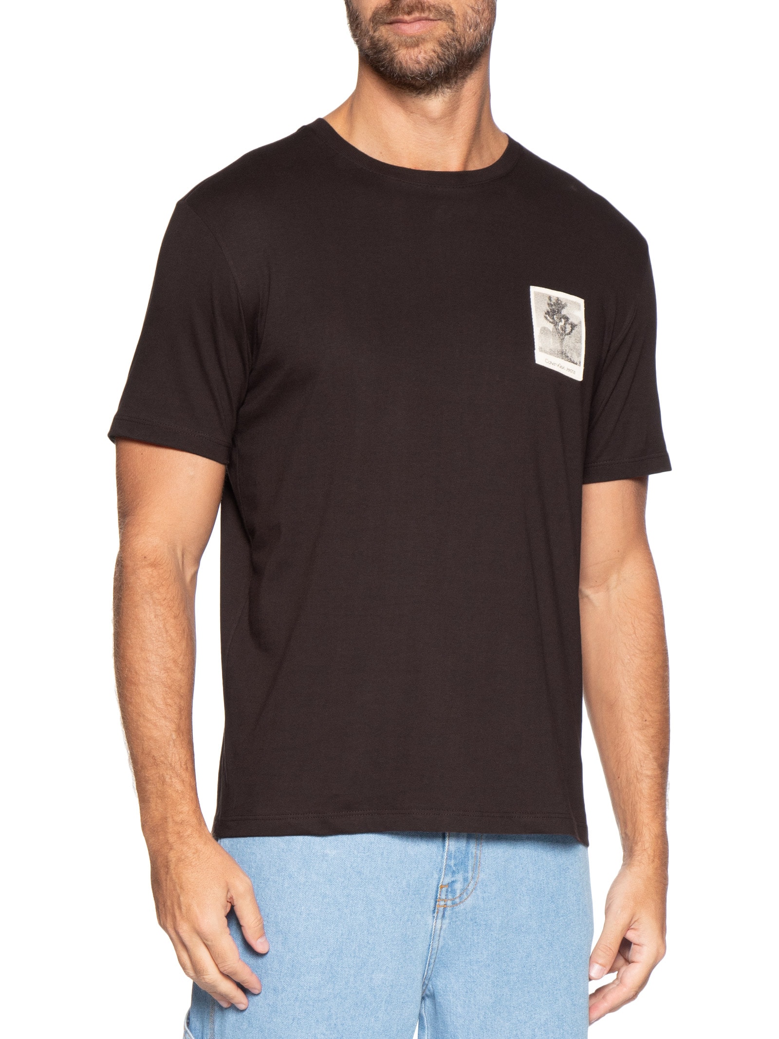 Camiseta Masculina Manga Curta CKJ Trees Marrom Calvin Klein Jeans