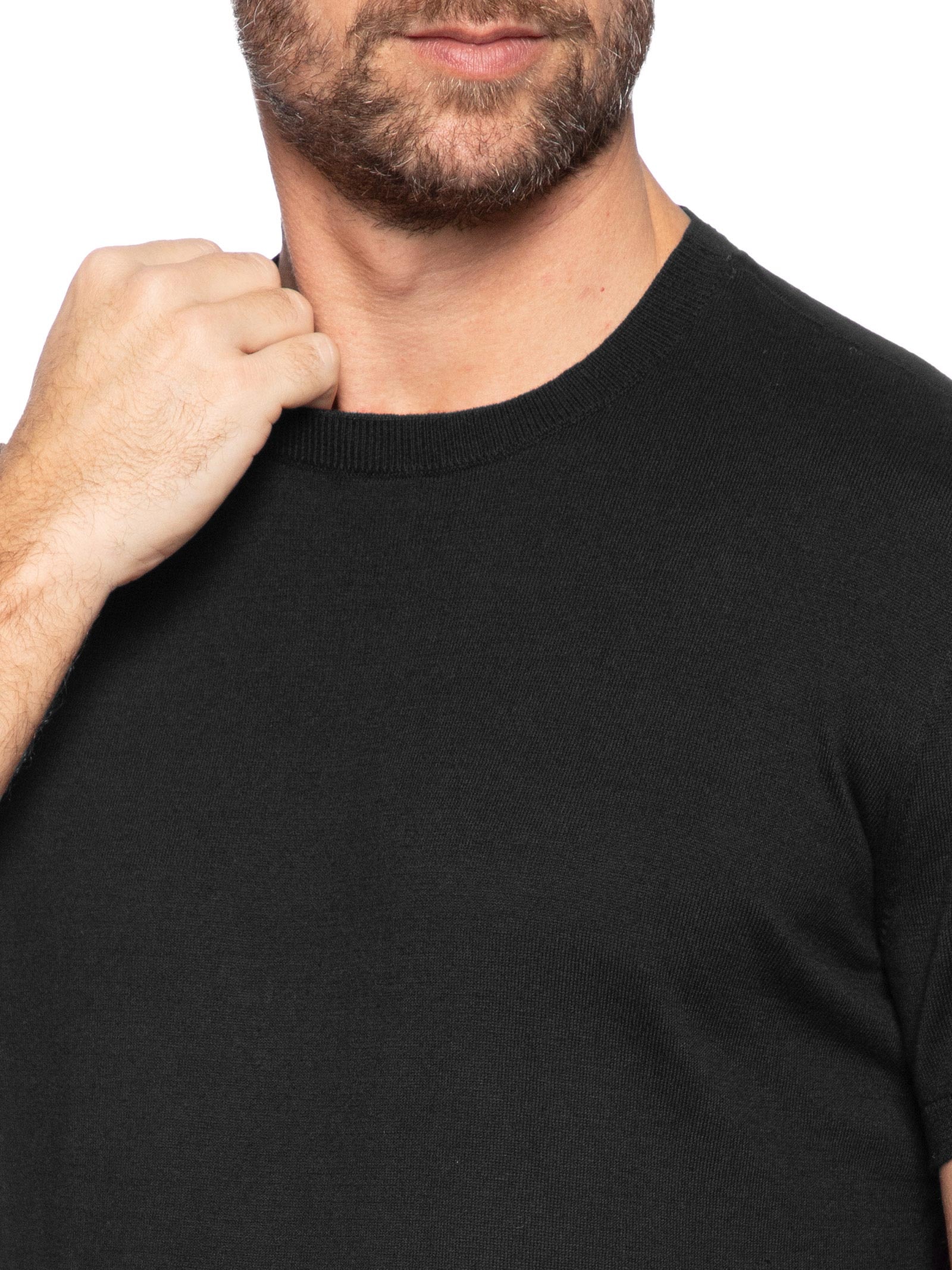 Camiseta Masculina Manga Curta Classic Cotton Preto Osklen